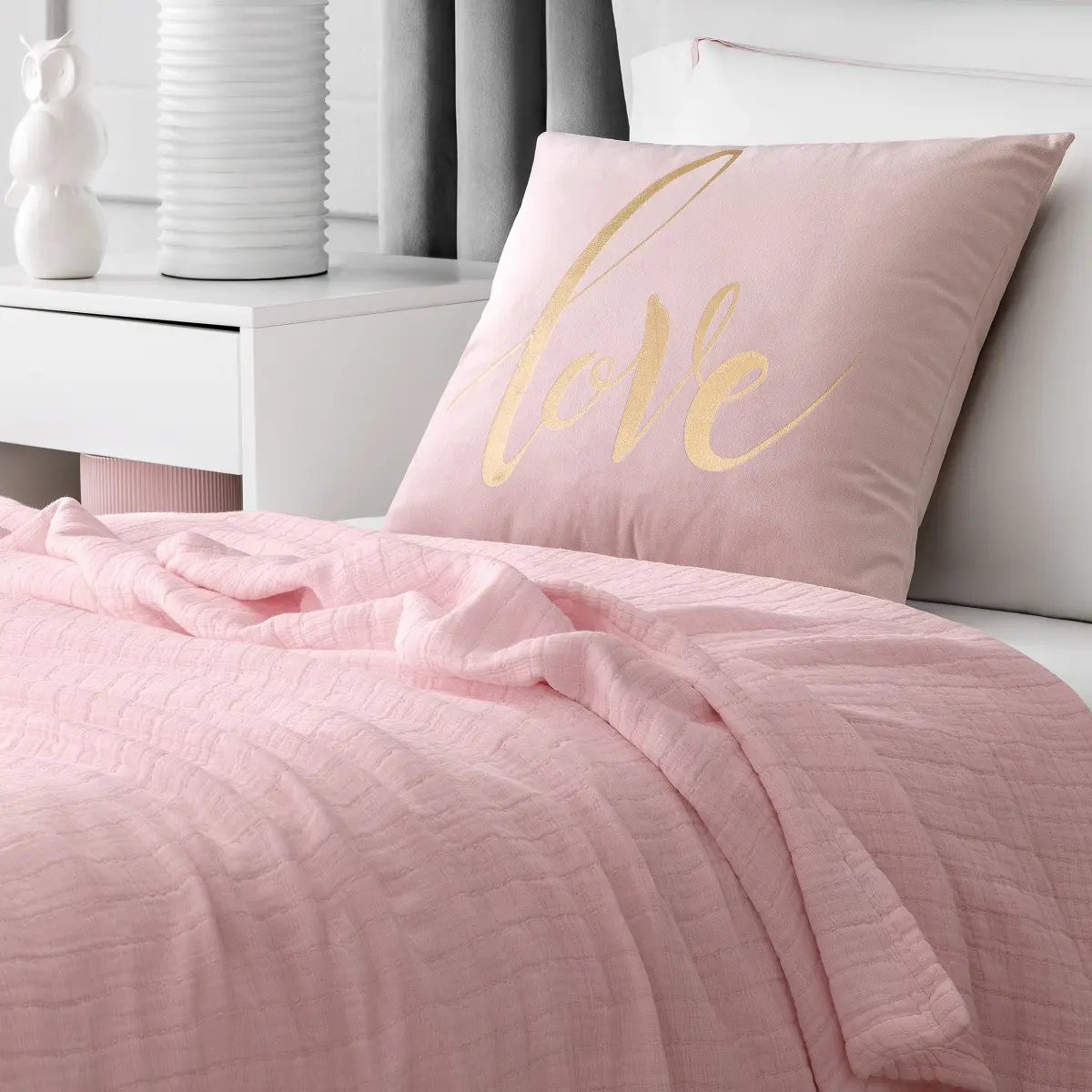 Bedspread - Tracy | Pink | 59" x 78" - Image 4