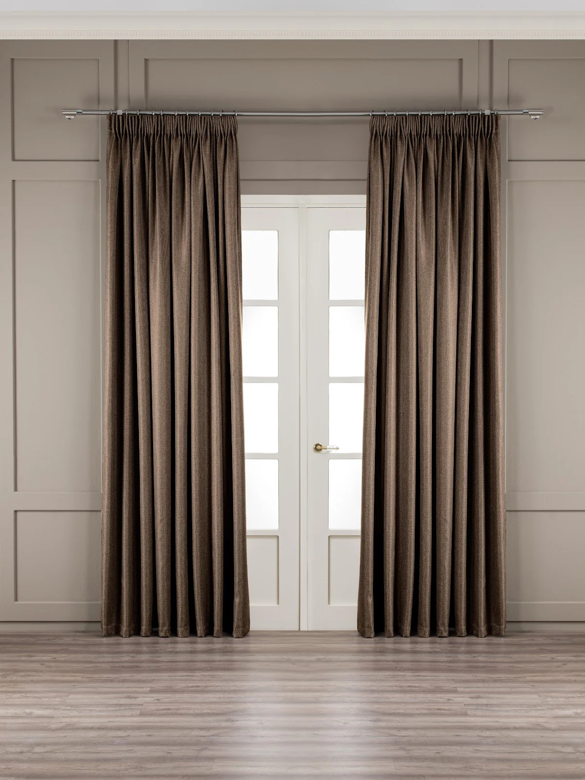 Curtain With Tieback Scandinavia | Brown | 59" x 106" - Image 2