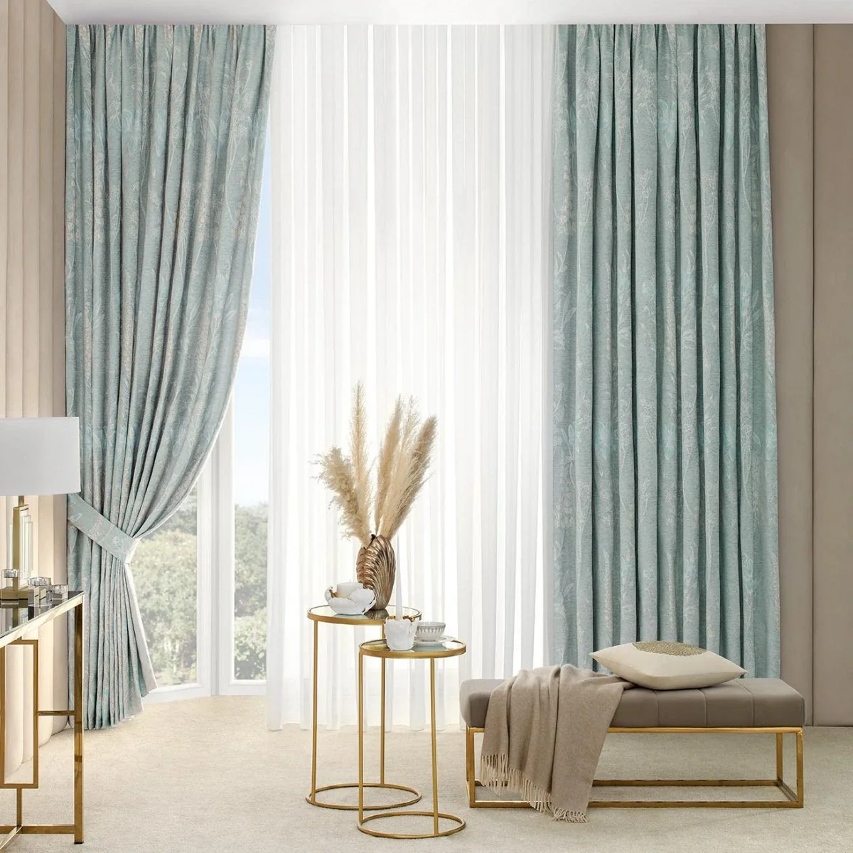 Curtains - Arce | Light Blue | 102" x 118"-2 - Image 5