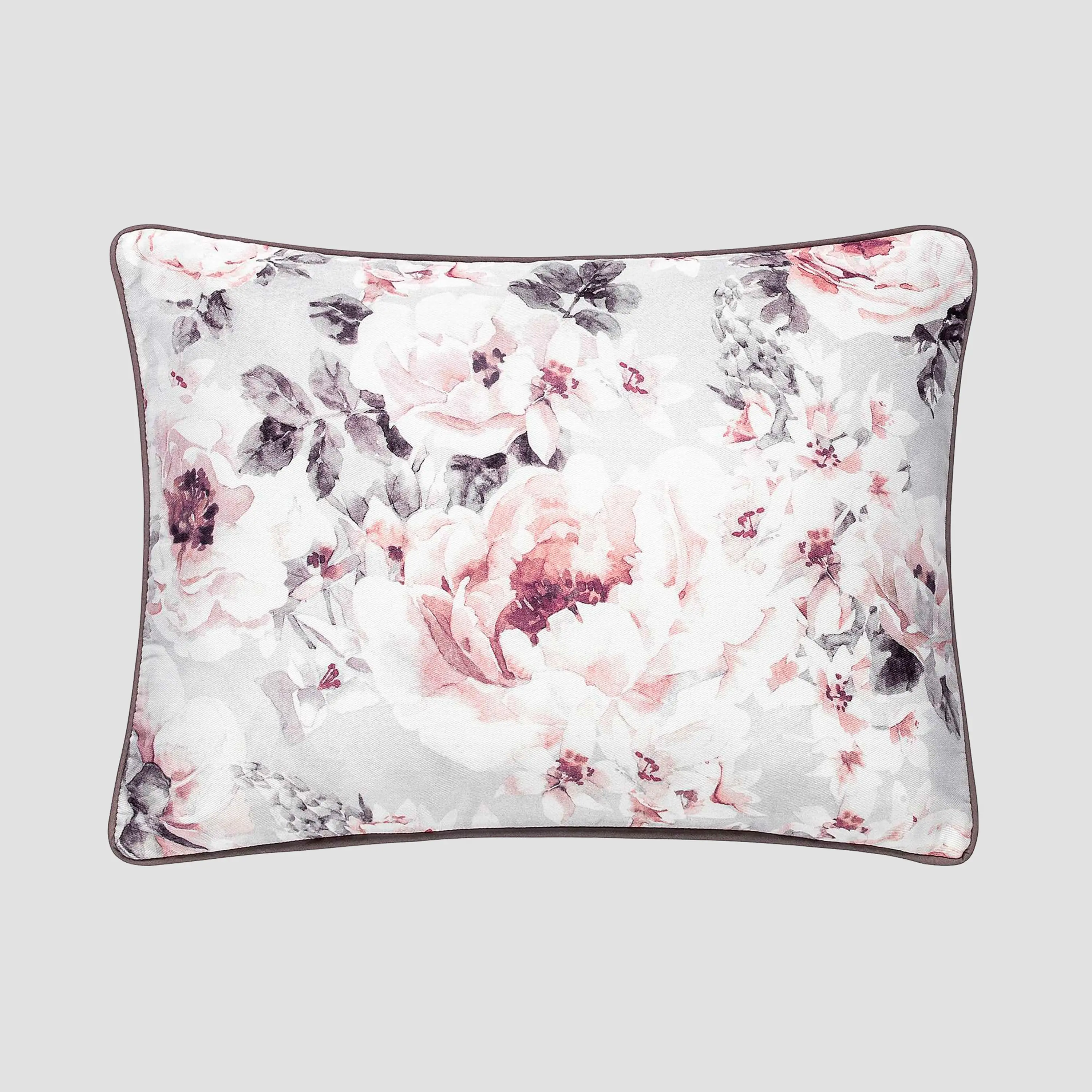 Decorative Pillow - Loretta | Light Gray/Iridescent Coral | 12" x 16" - Image 2