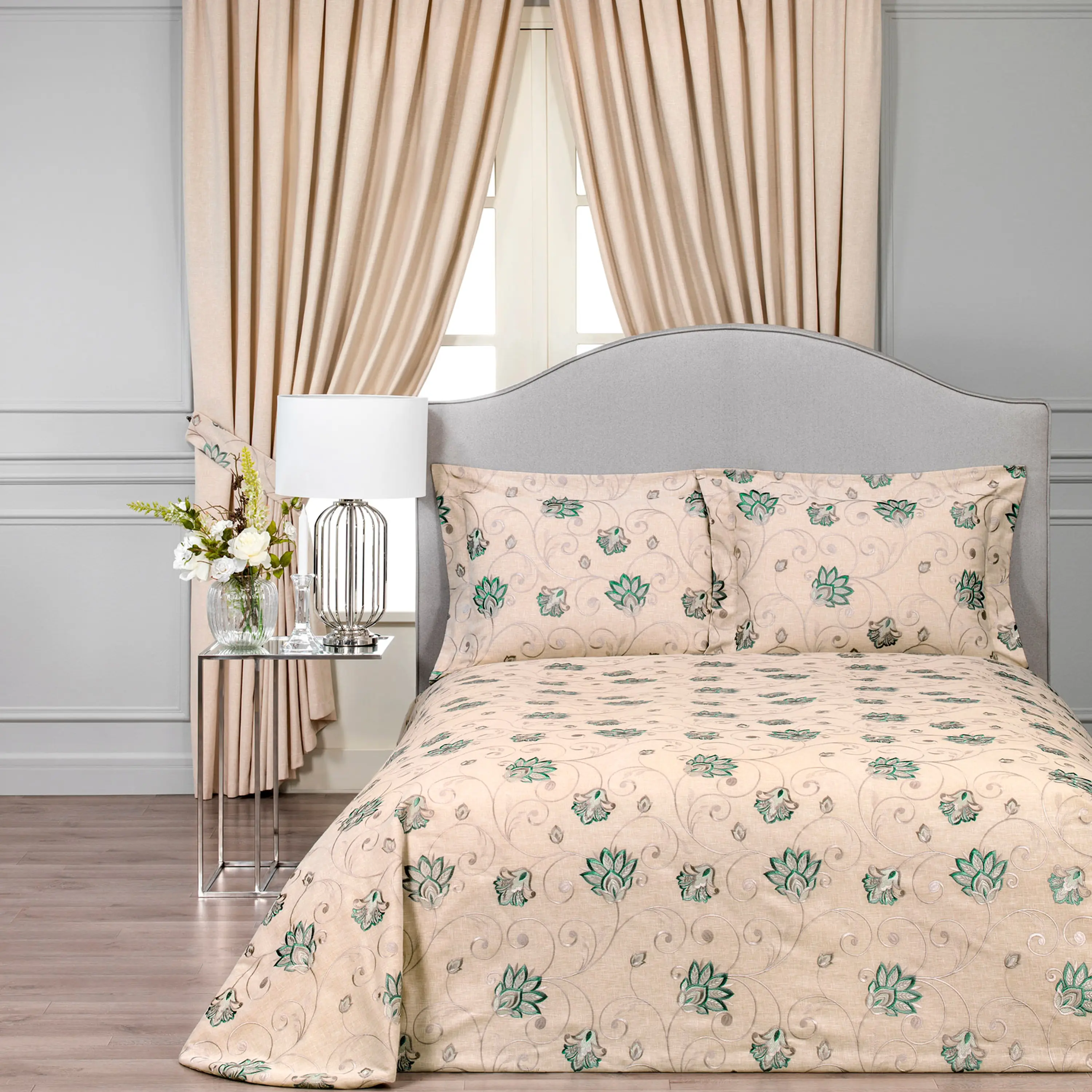 Decorative Pillowcase - Eloise | Beige/Green | 20" x 28"