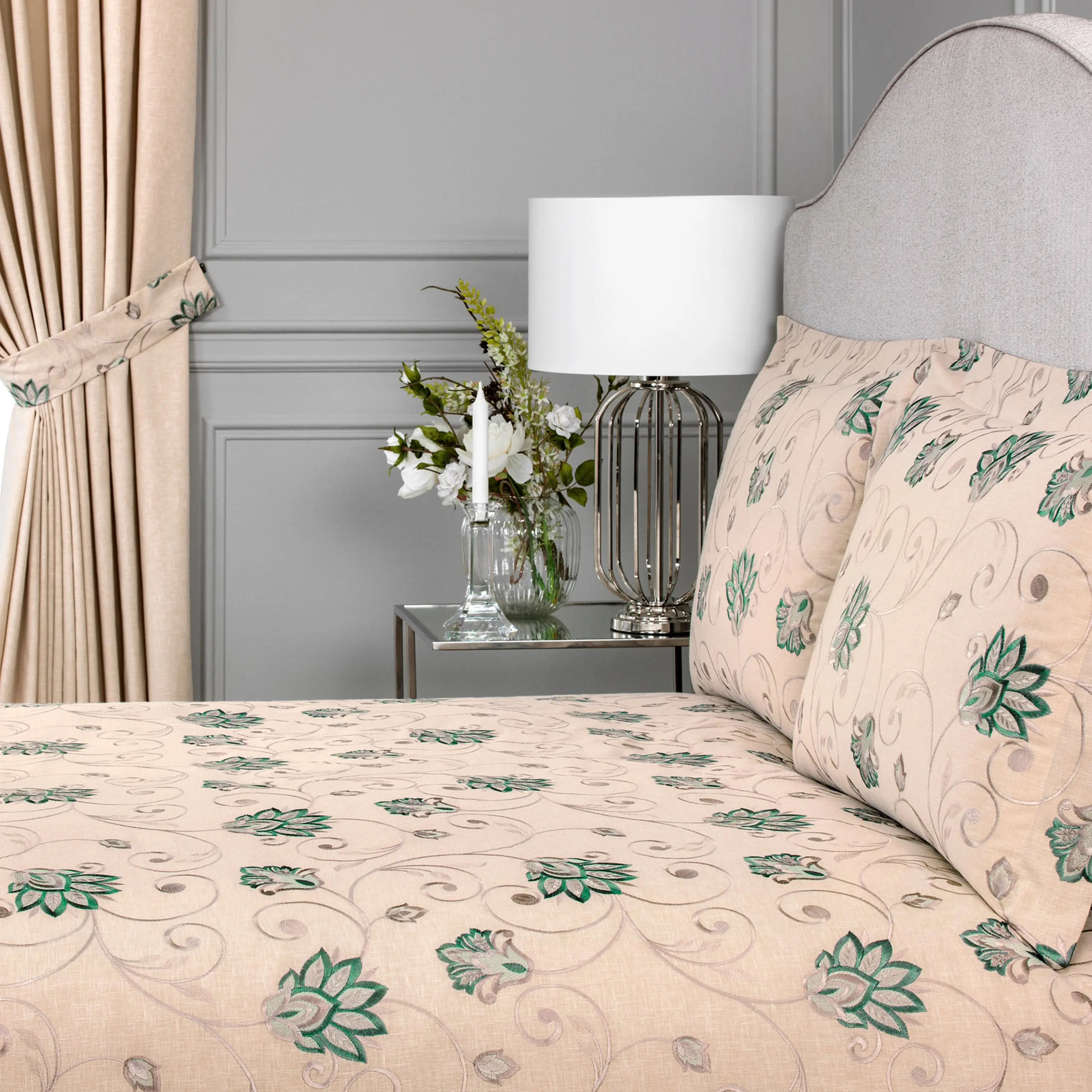 Decorative Pillowcase - Eloise | Beige/Green | 20" x 28" - Image 3