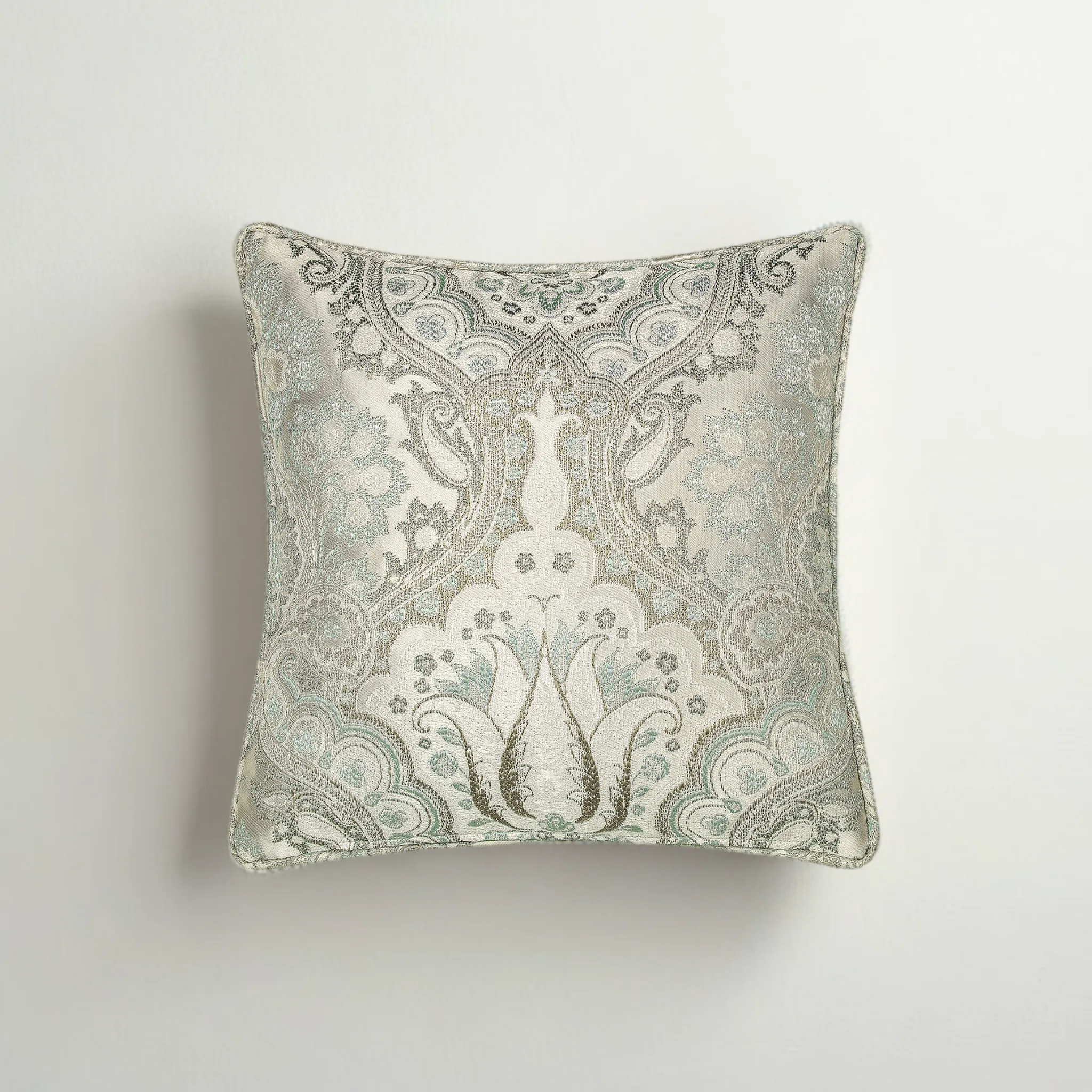 Decorative Pillowcase - Stella | Silver Gray/Light Aqua | 20" x 28" - Image 2