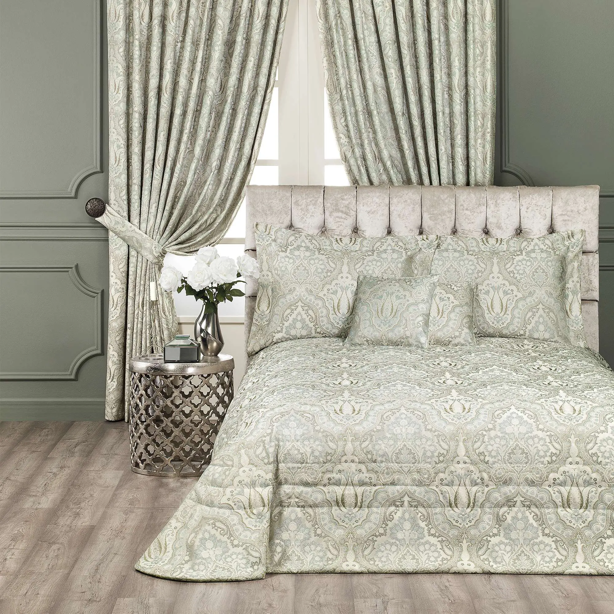Decorative Pillowcase - Stella | Silver Gray/Light Aqua | 20" x 28" - Image 4