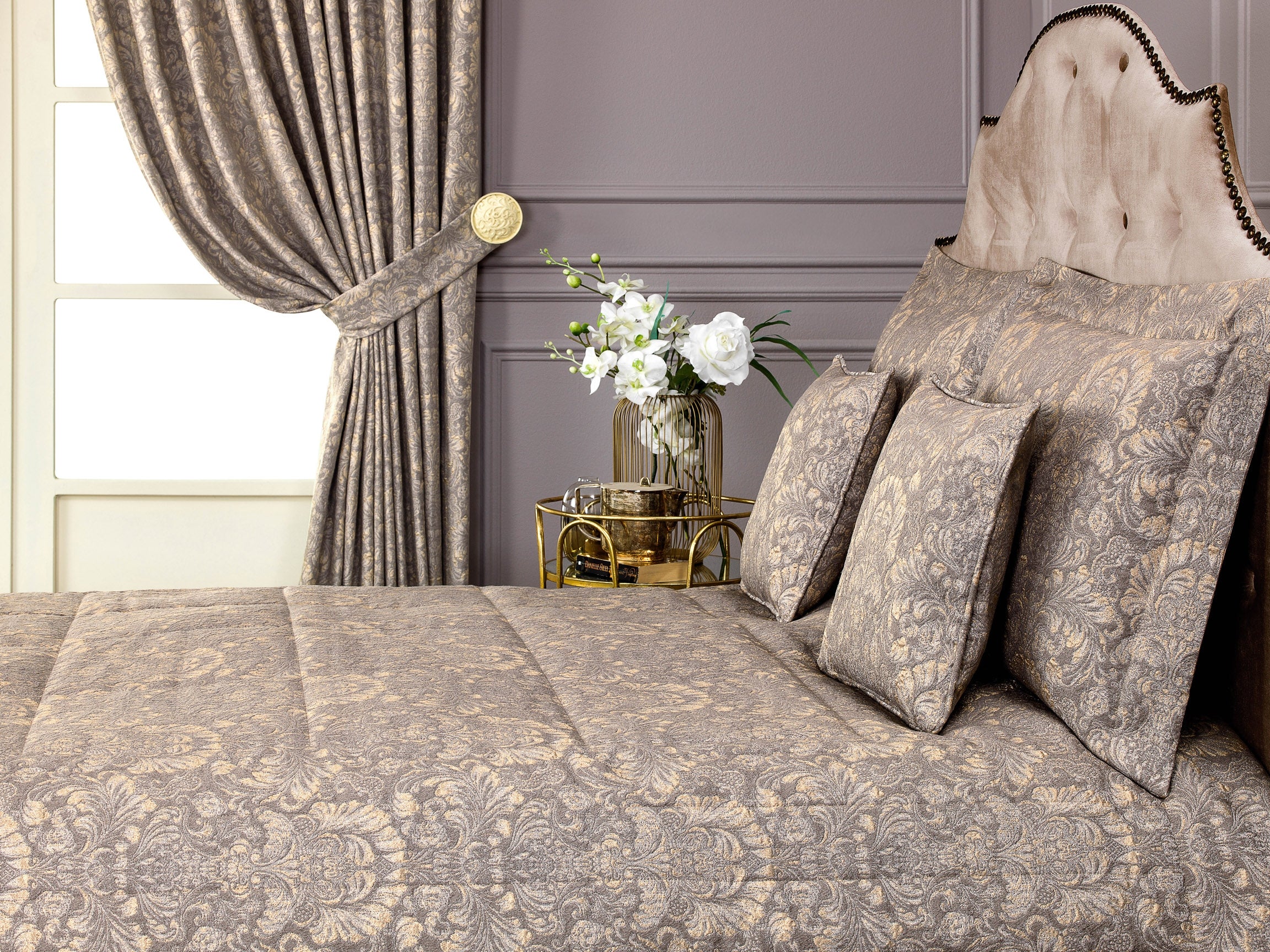 Decorative Pillowcase - Venice | Violet/Brown/Gold | 20" x 28" - Image 5