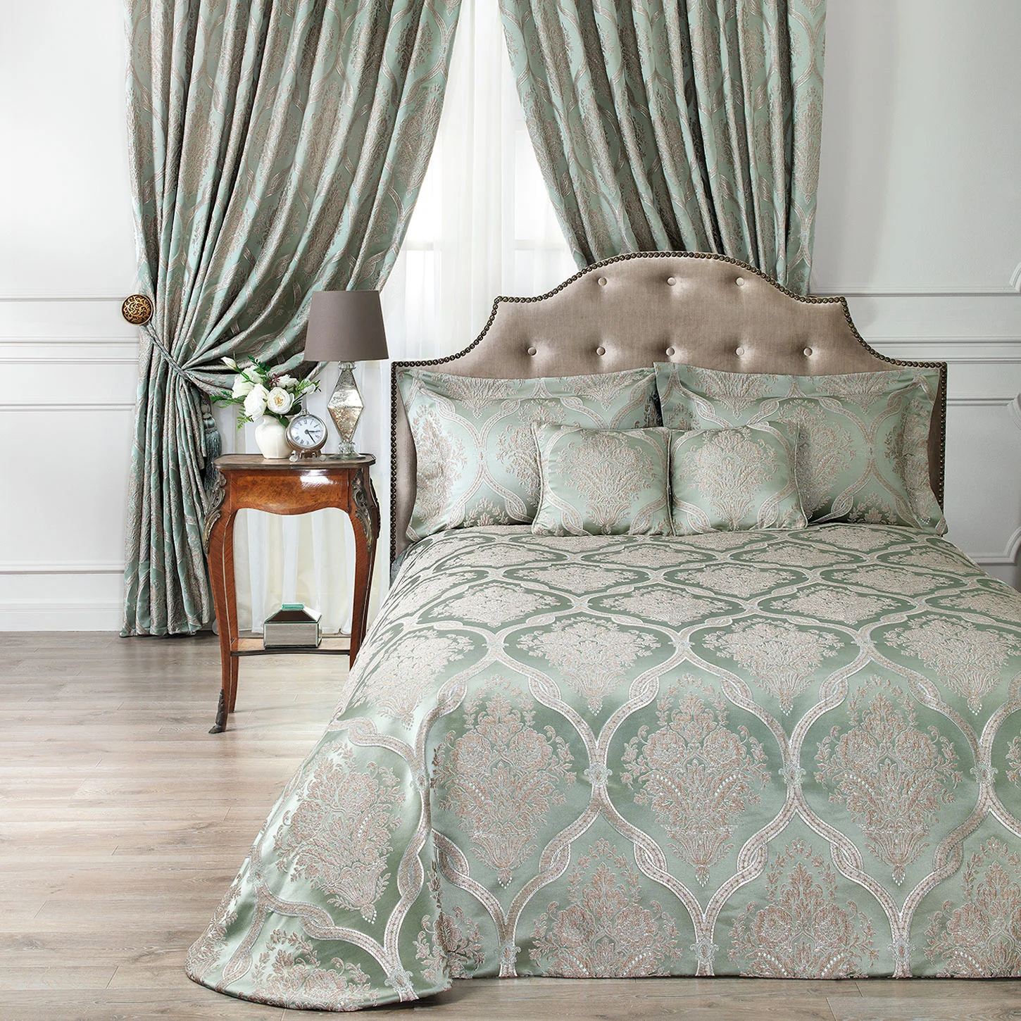 Decorative Pillowcase - Versailles | Jade/Pink Beige | 20" x 28" - Image 4