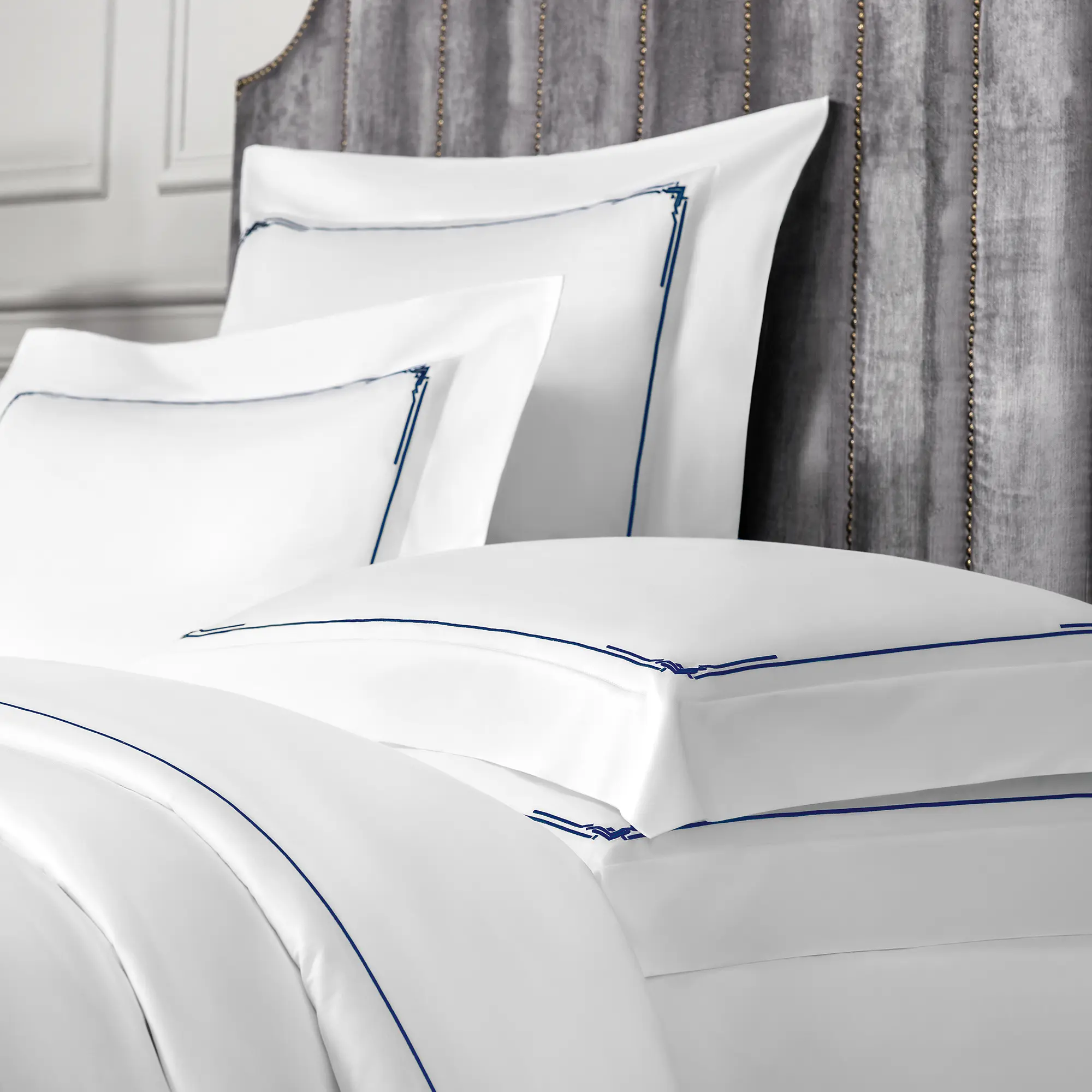 Duvet Cover - Jasper | White/Blue | King - Image 3