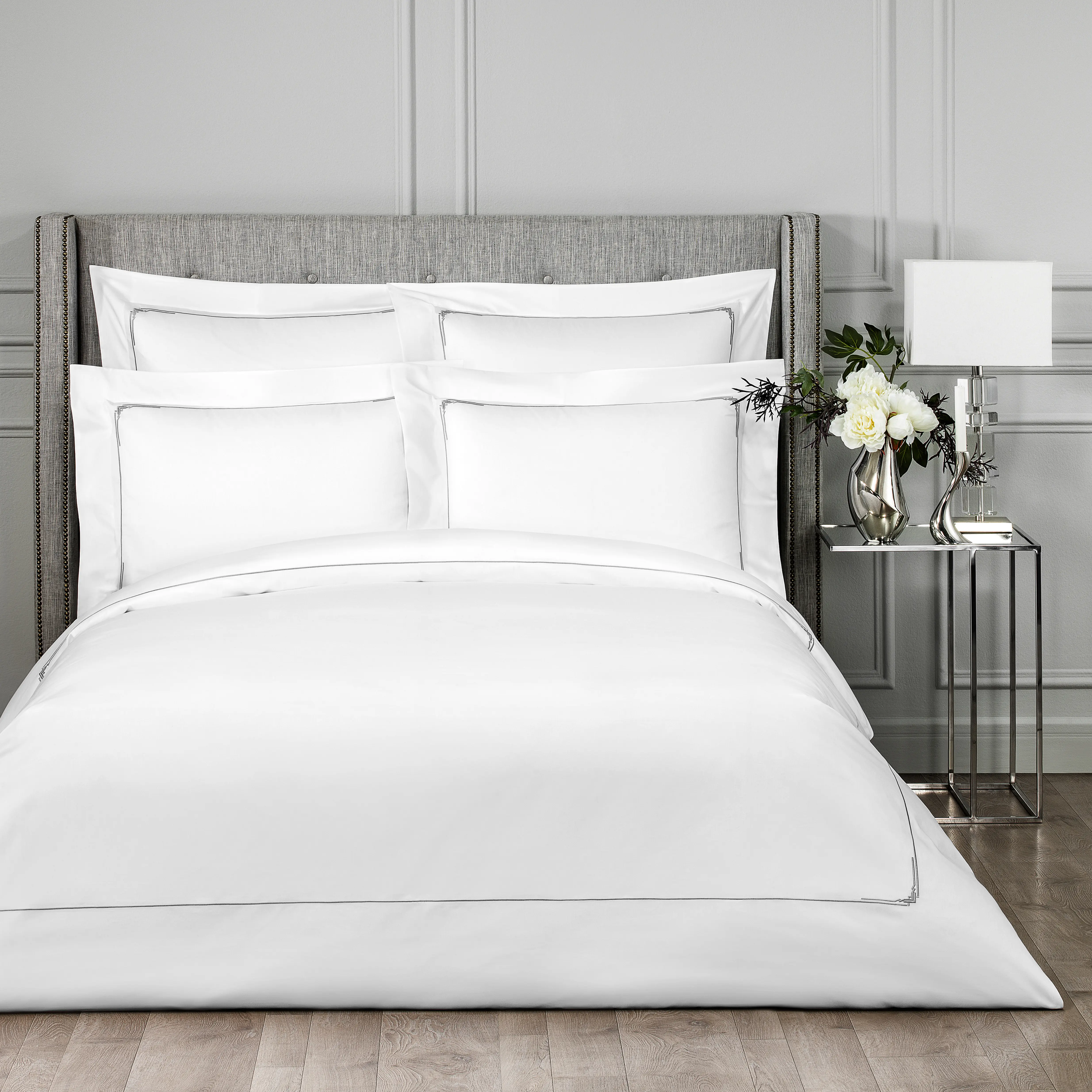 Duvet Cover - Jasper | White/Grey | Queen