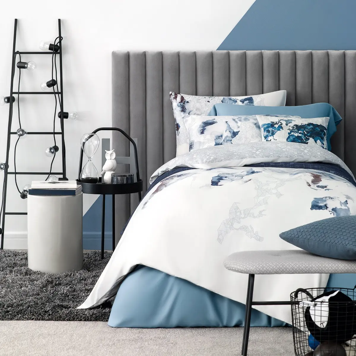Duvet Cover - Magellan | White/Blue | Full