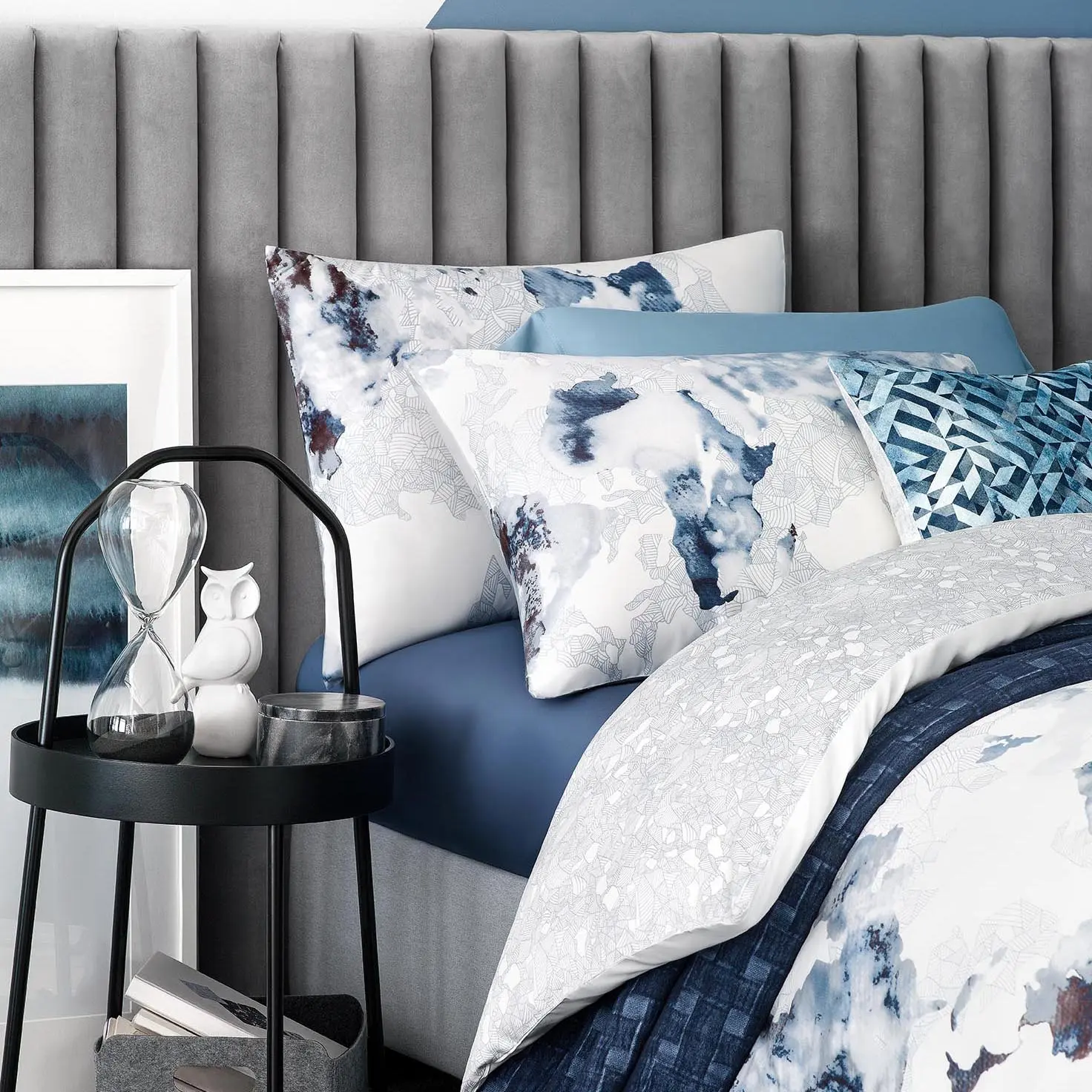 Duvet Cover - Magellan | White/Blue | Full - Image 3
