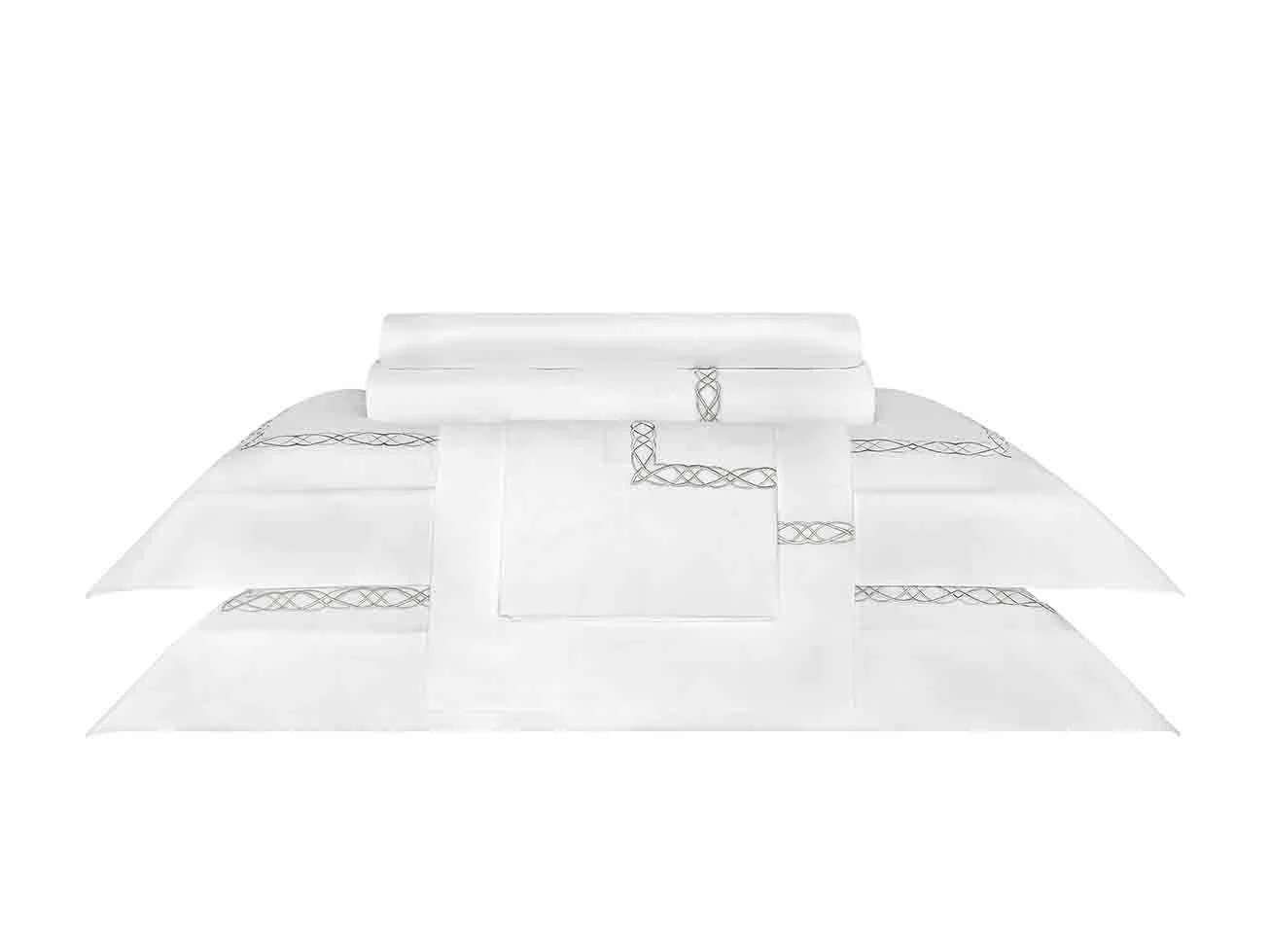 Duvet Cover - Mia | White/Silver | King - Image 5