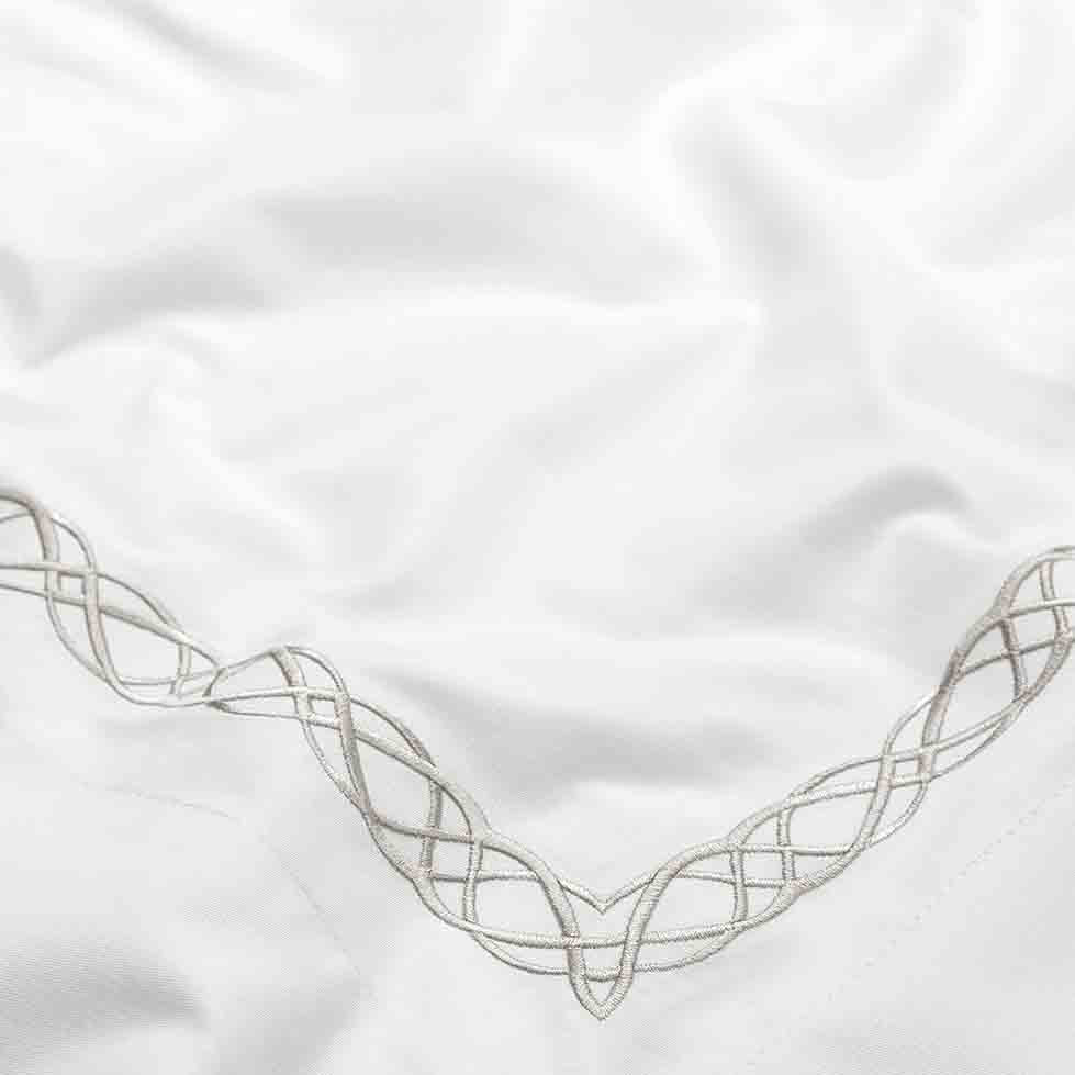 Duvet Cover - Mia | White/Silver | Queen - Image 3