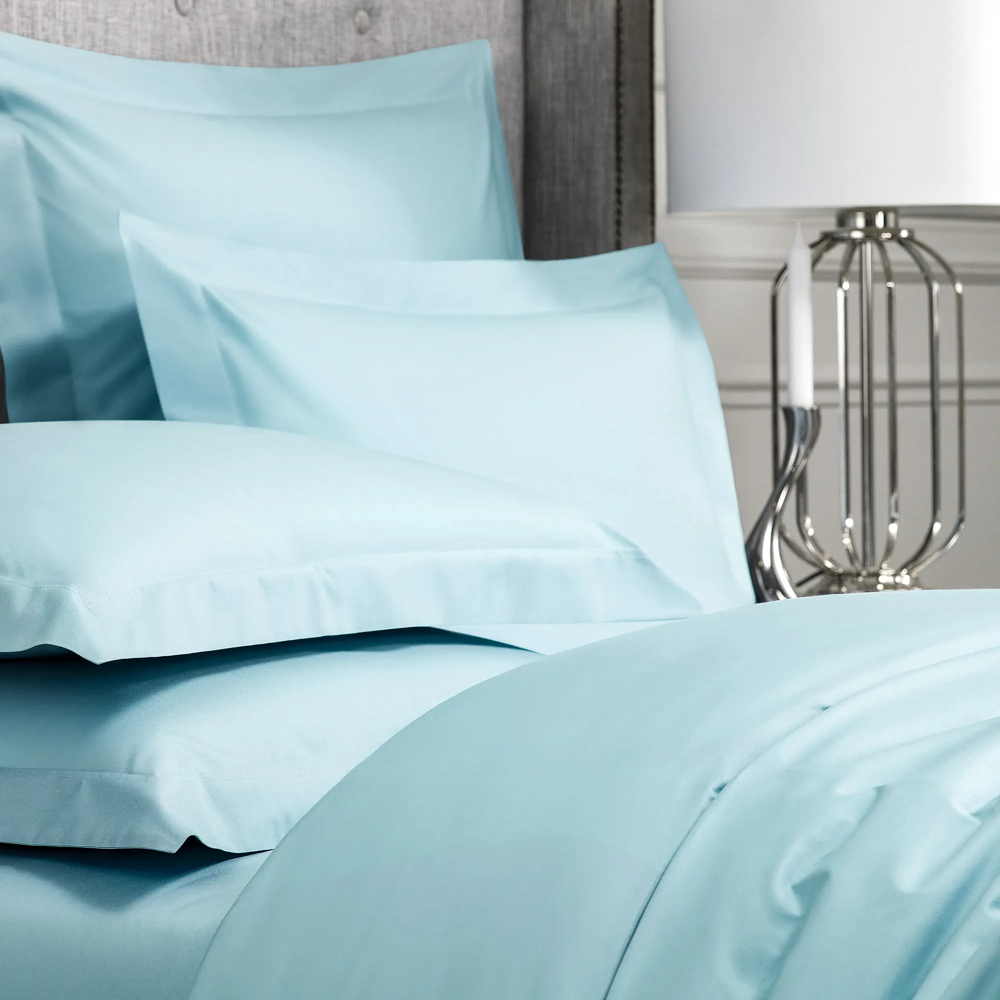 Duvet Cover - Royal | Light Blue | Super King - Image 3