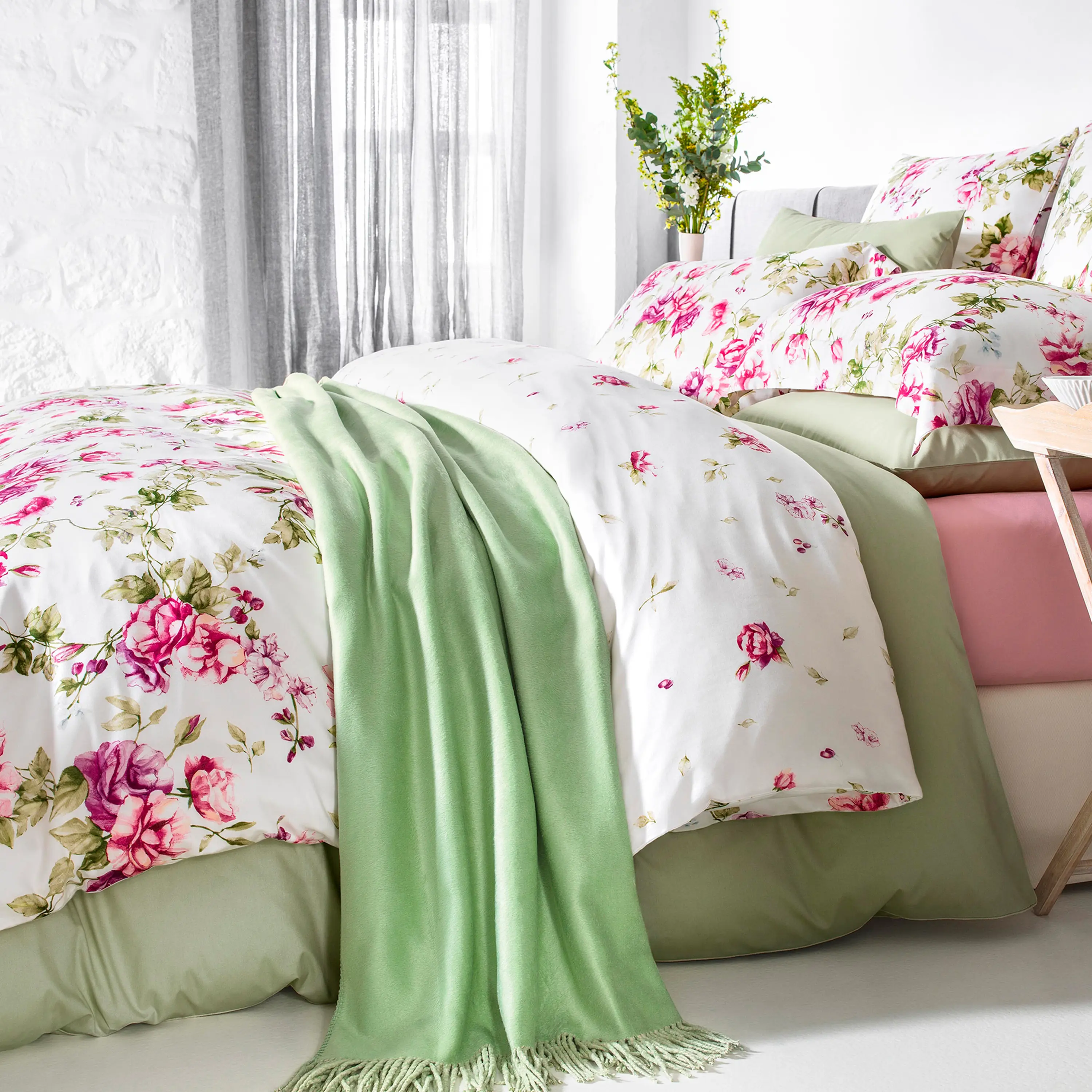 Fitted Sheet - Alba | Pink | King - Image 2