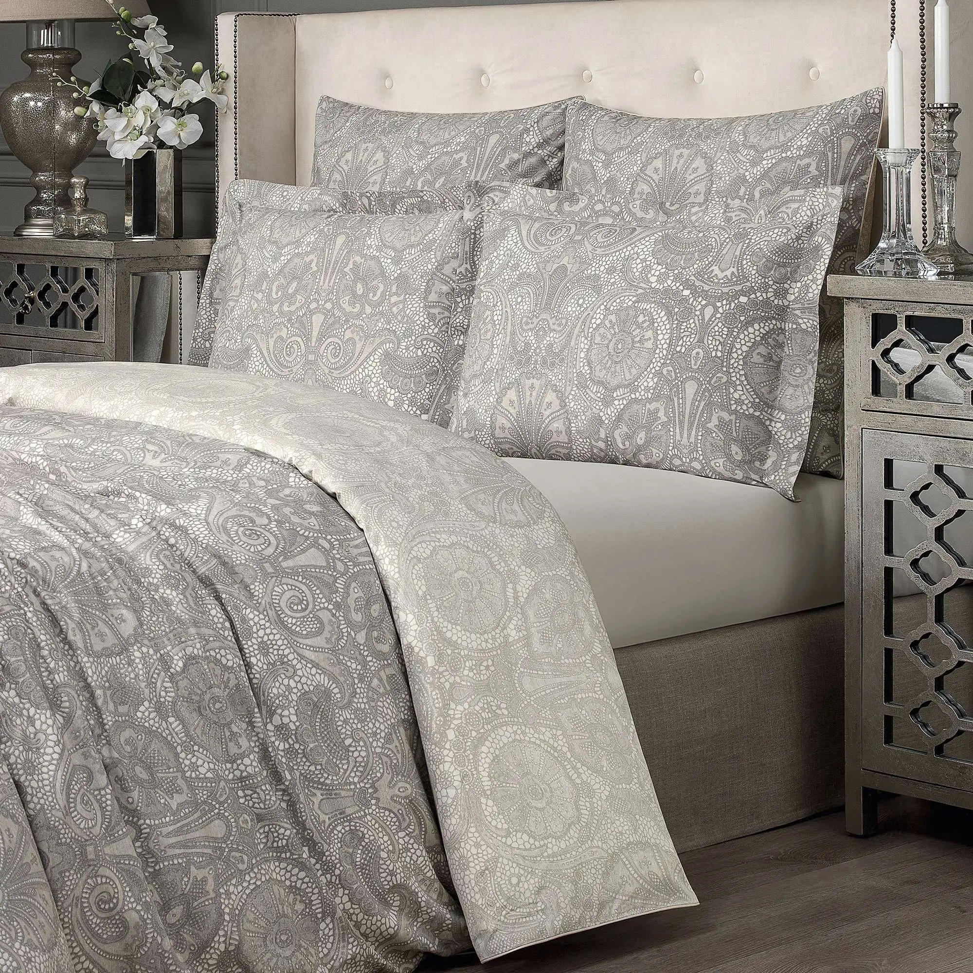 Flat Sheet - Adel | Grey | Twin - Image 3