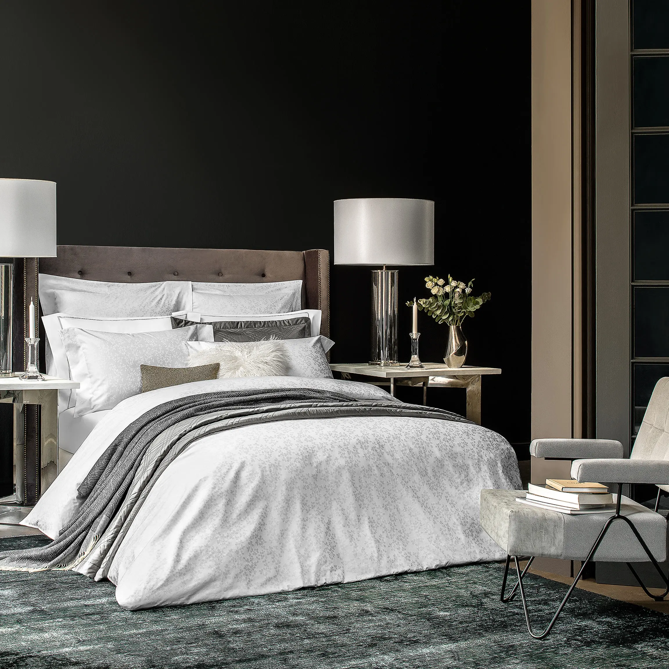 Flat Sheet - Adriana | White | Super King - Image 4