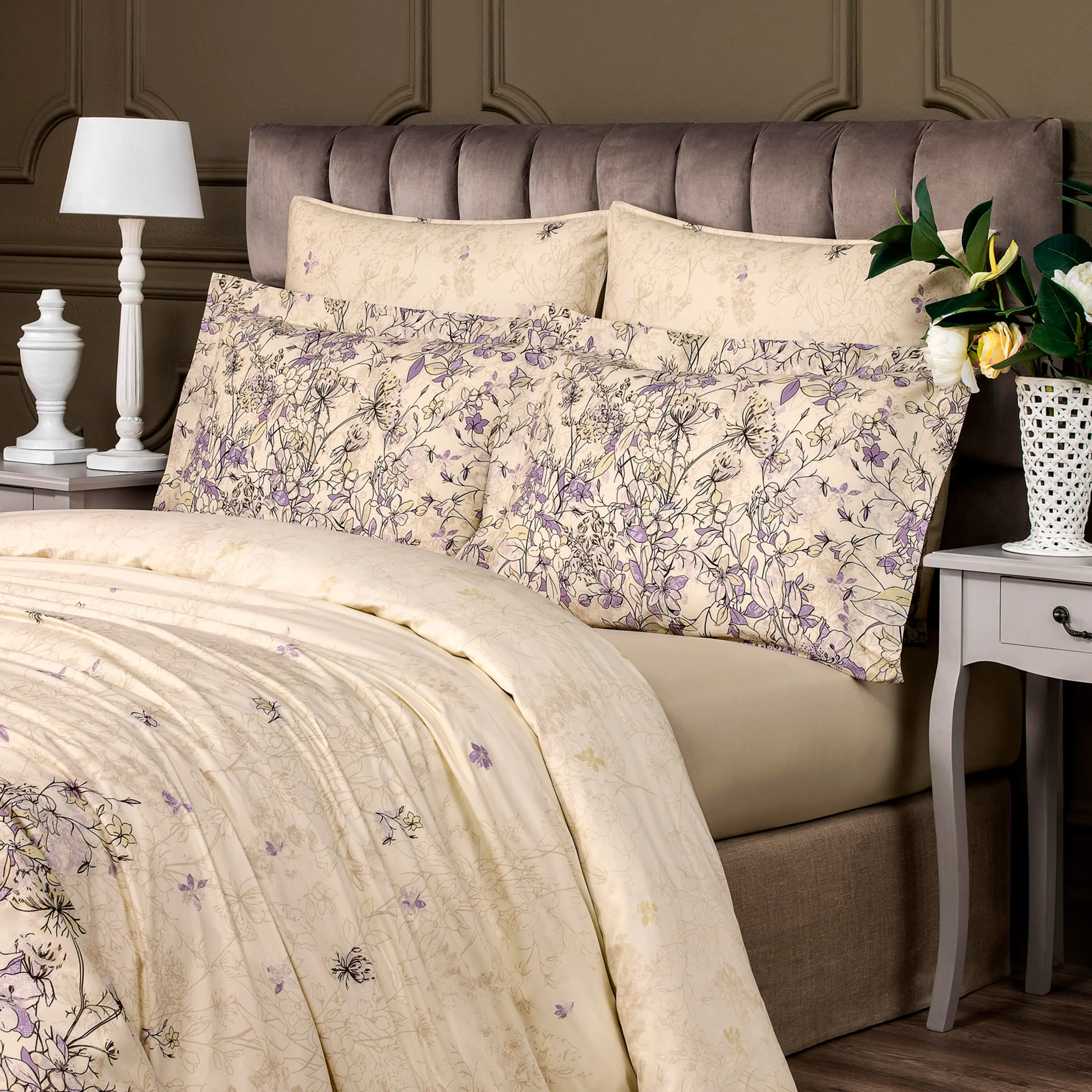 Flat Sheet - Amanda | Beige | Queen - Image 4