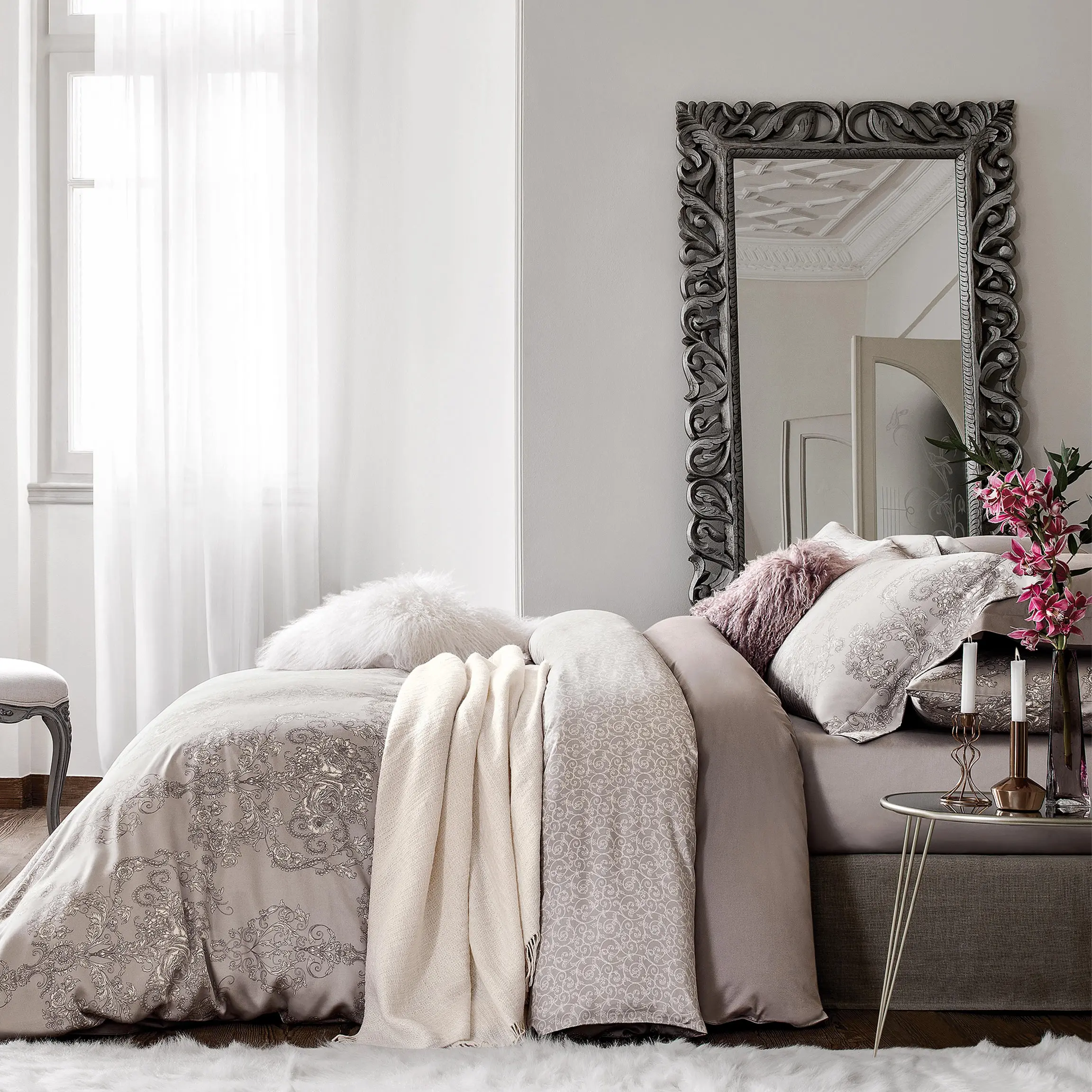 Flat Sheet - Chantale | Grey | Queen - Image 2