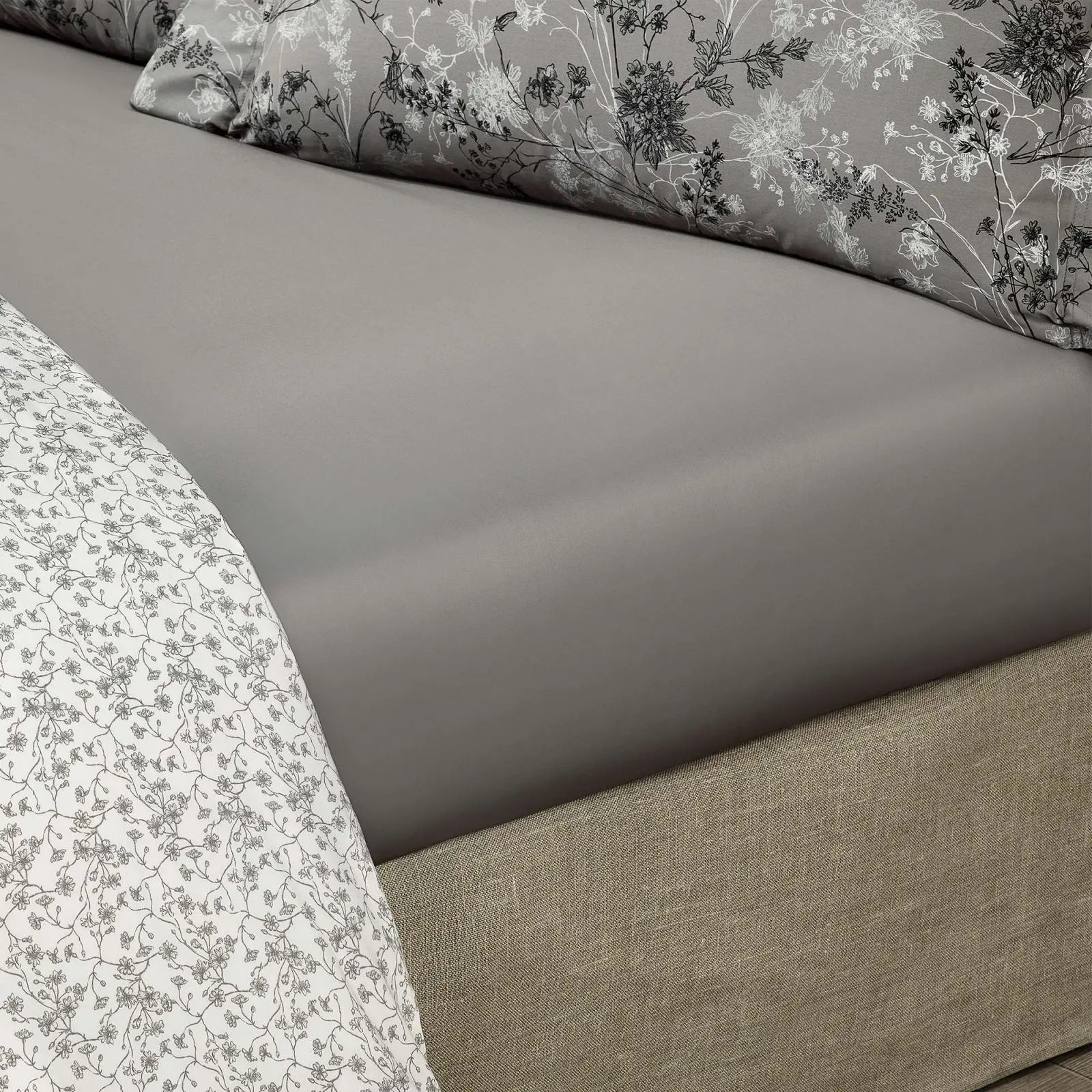 Flat Sheet - Kristi | Grey | Queen