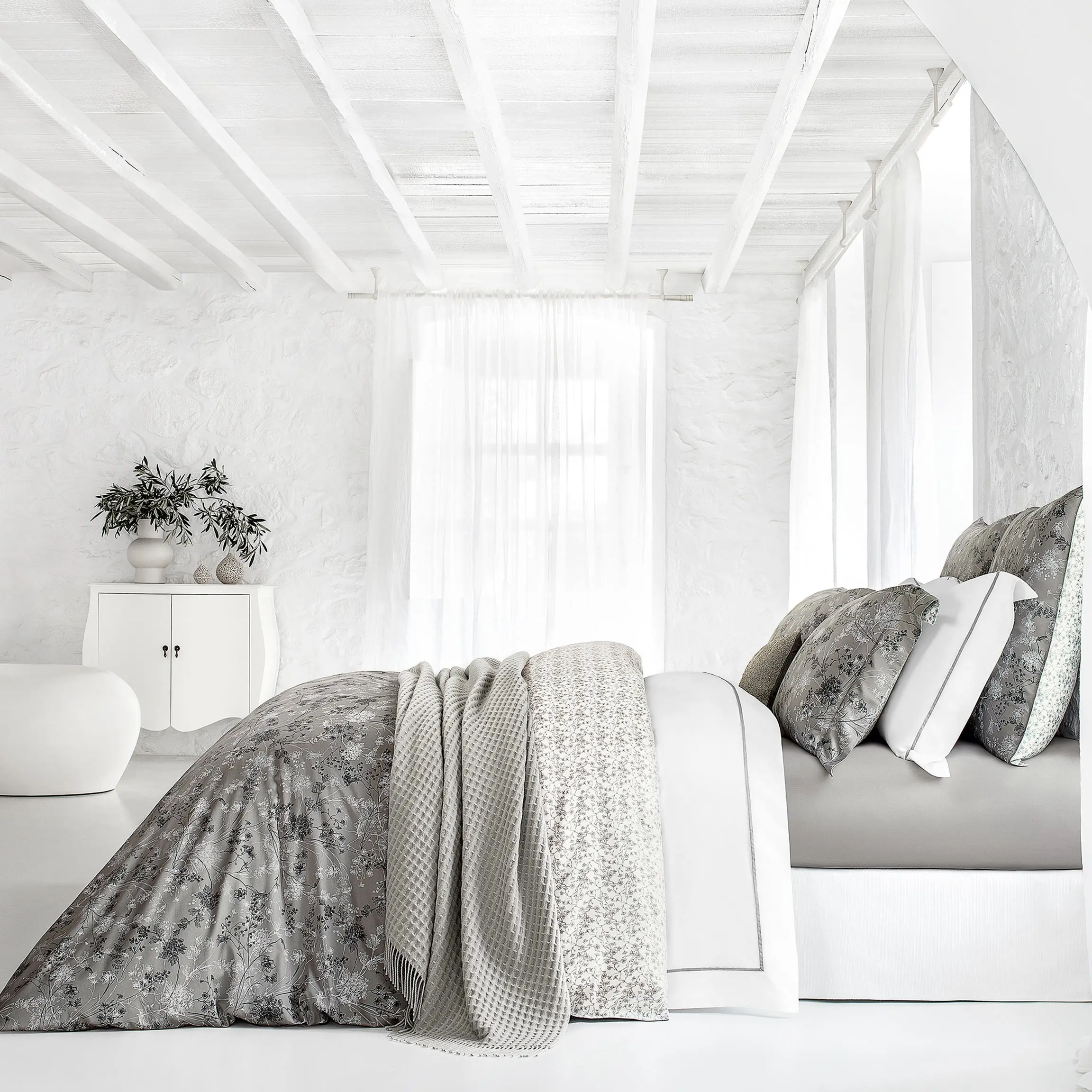 Flat Sheet - Kristi | Grey | Queen - Image 4