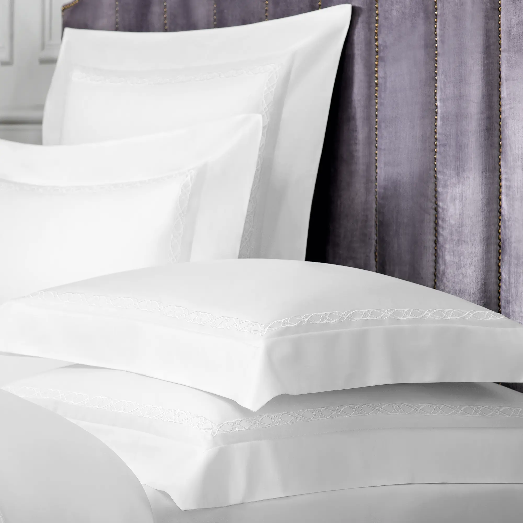 Flat Sheet - Mia | White | Super King - Image 2