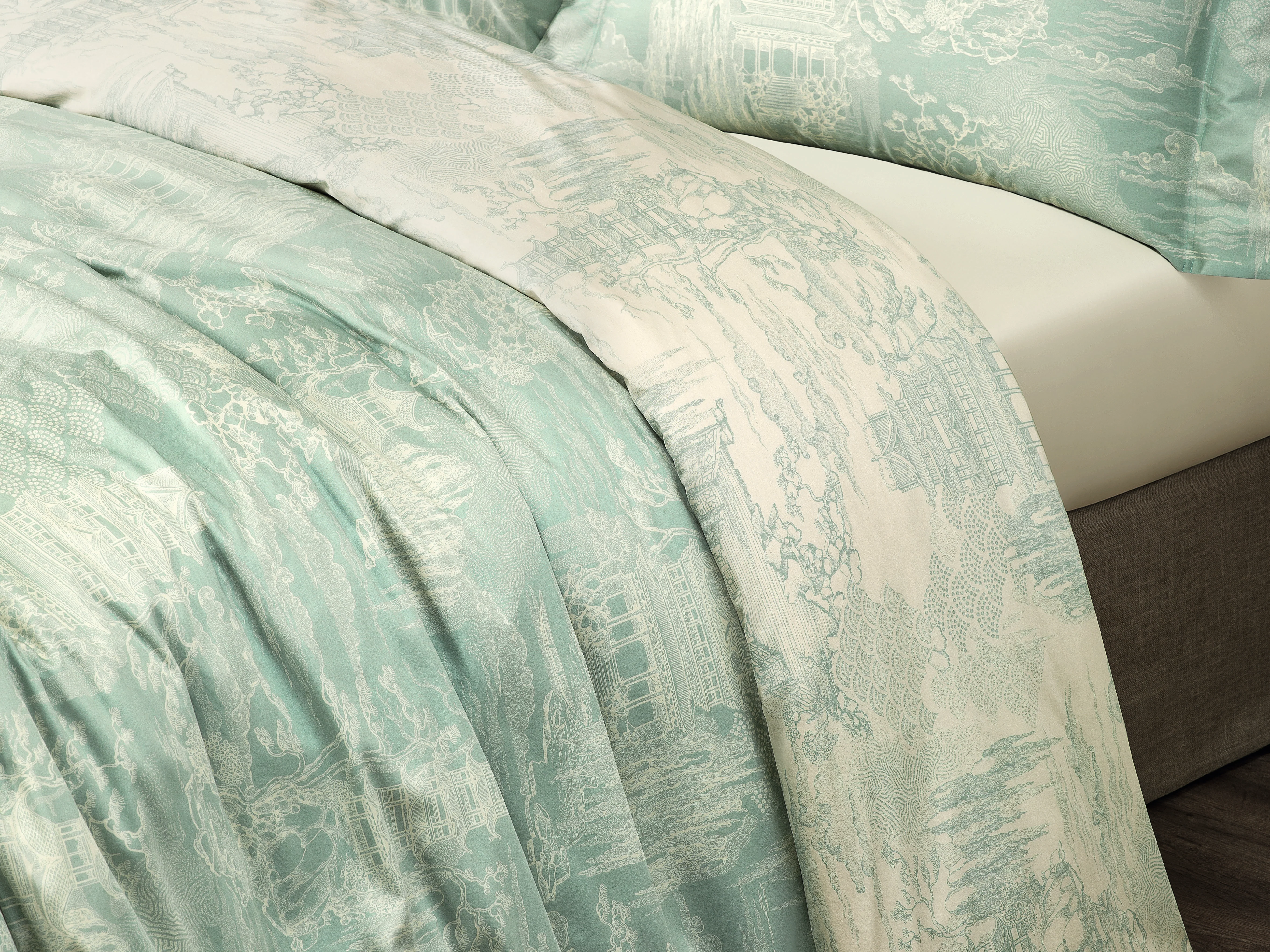 Flat Sheet - Pagoda | Beige | Super King - Image 4