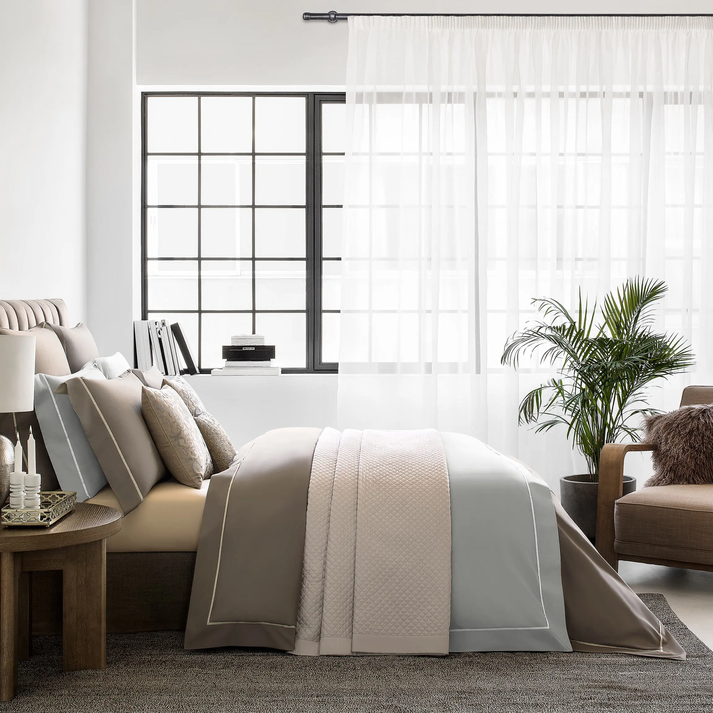 Flat Sheet - Plaza | Golden/Beige | Twin - Image 4