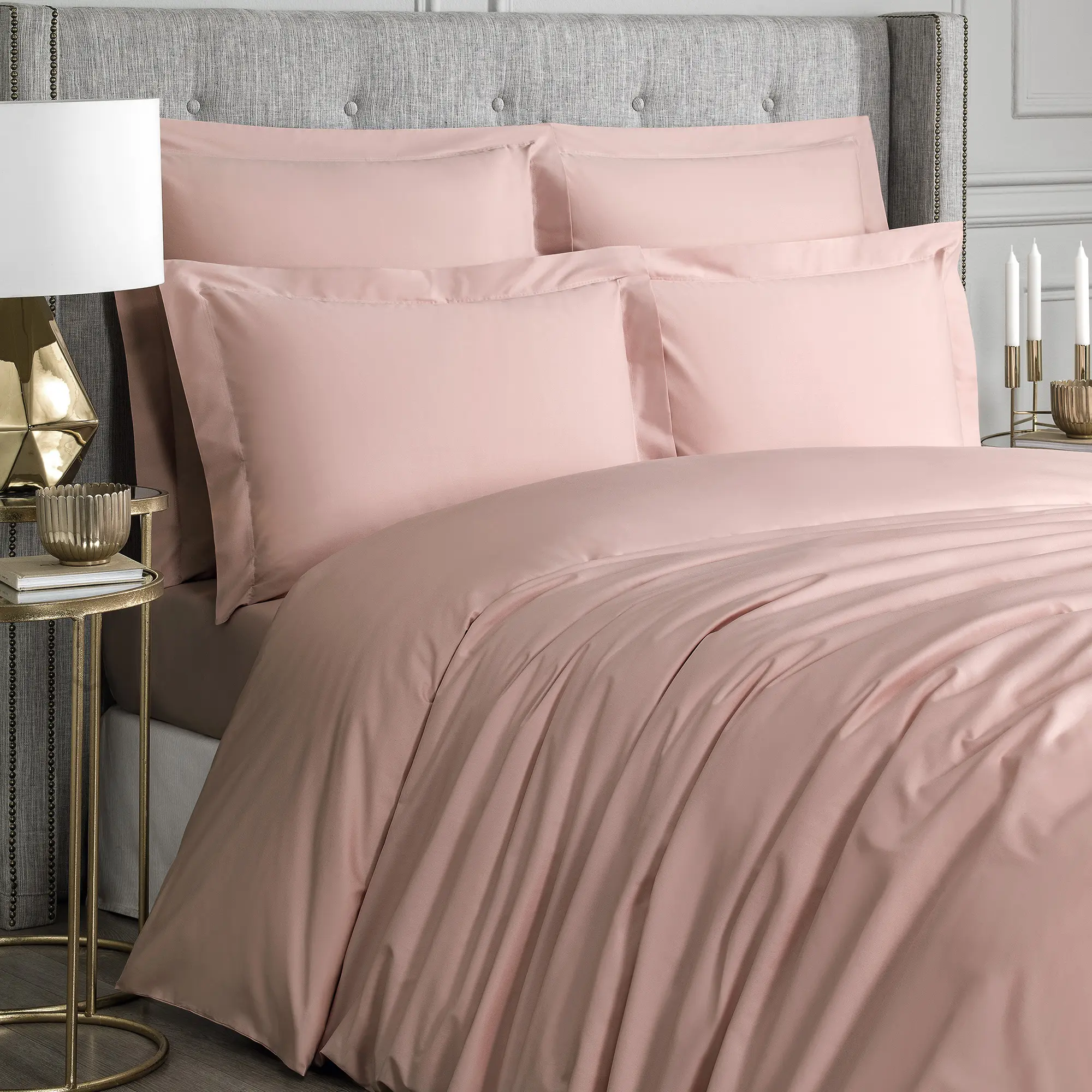 Flat Sheet - Royal | Pale Dusty Pink | Super King - Image 2