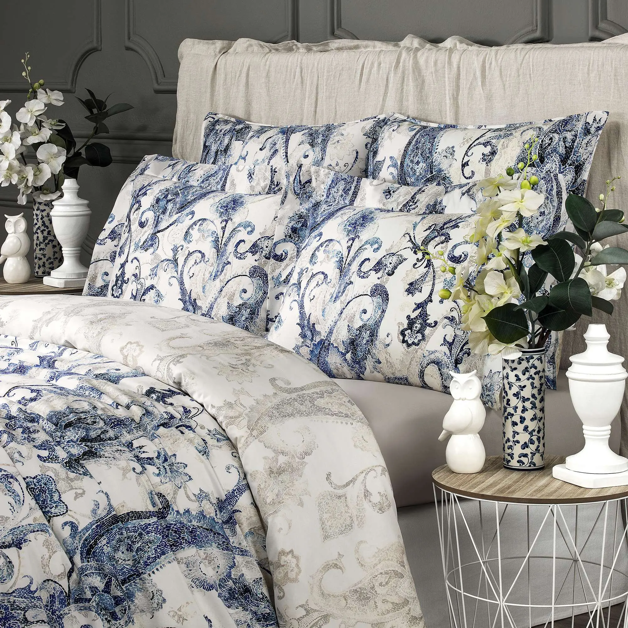 Flat Sheet - Santorini | Grey | Queen - Image 4