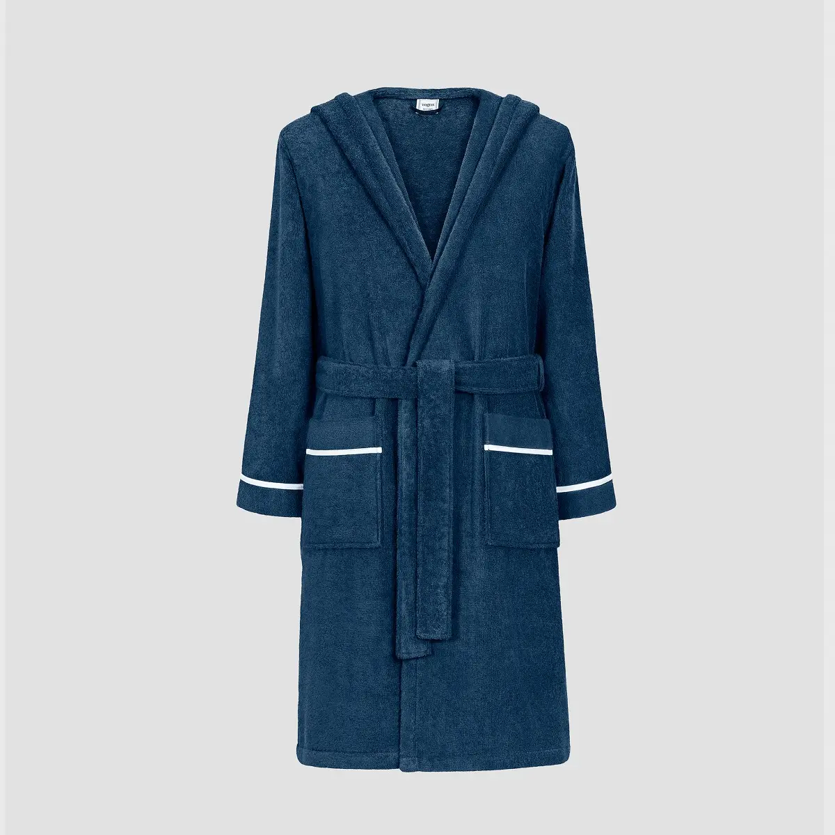 Kid's Bathrobe with Anchor Print - Cruise | Navy Blue - Image 2