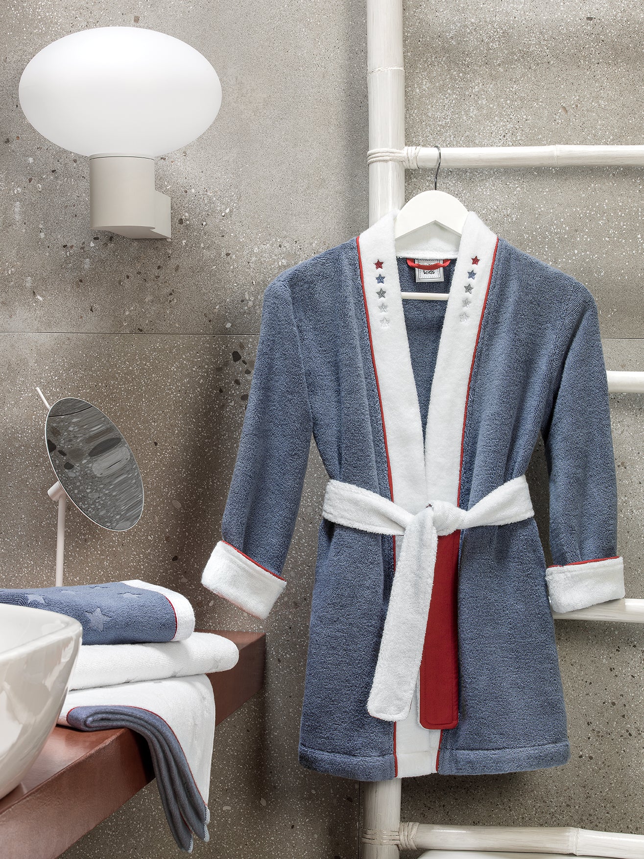 Kids | Bathrobe - Julian | Blue - Image 5