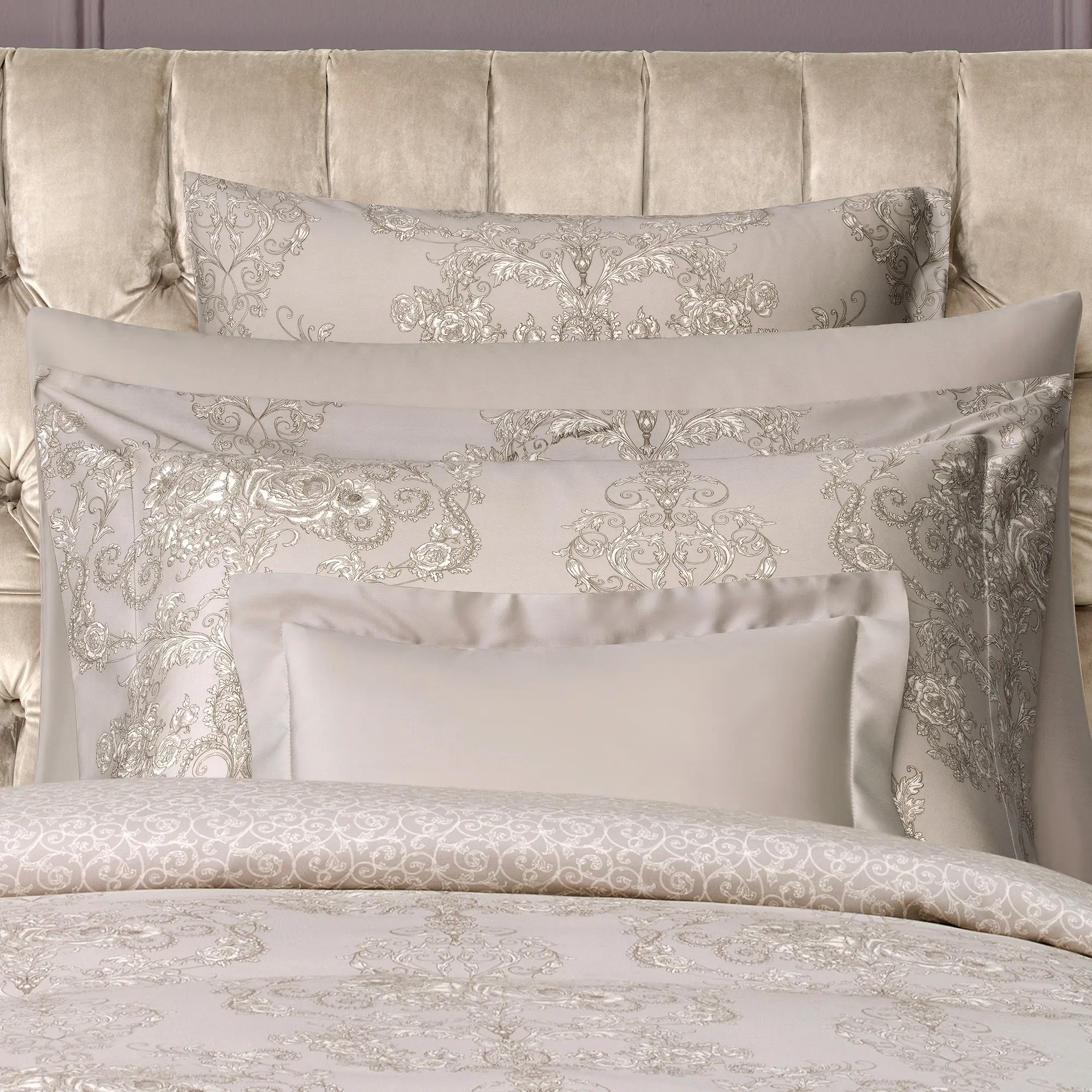 Pillowcase - Chantale | Creamy Ecru/Brown/Pale Coral | Decor