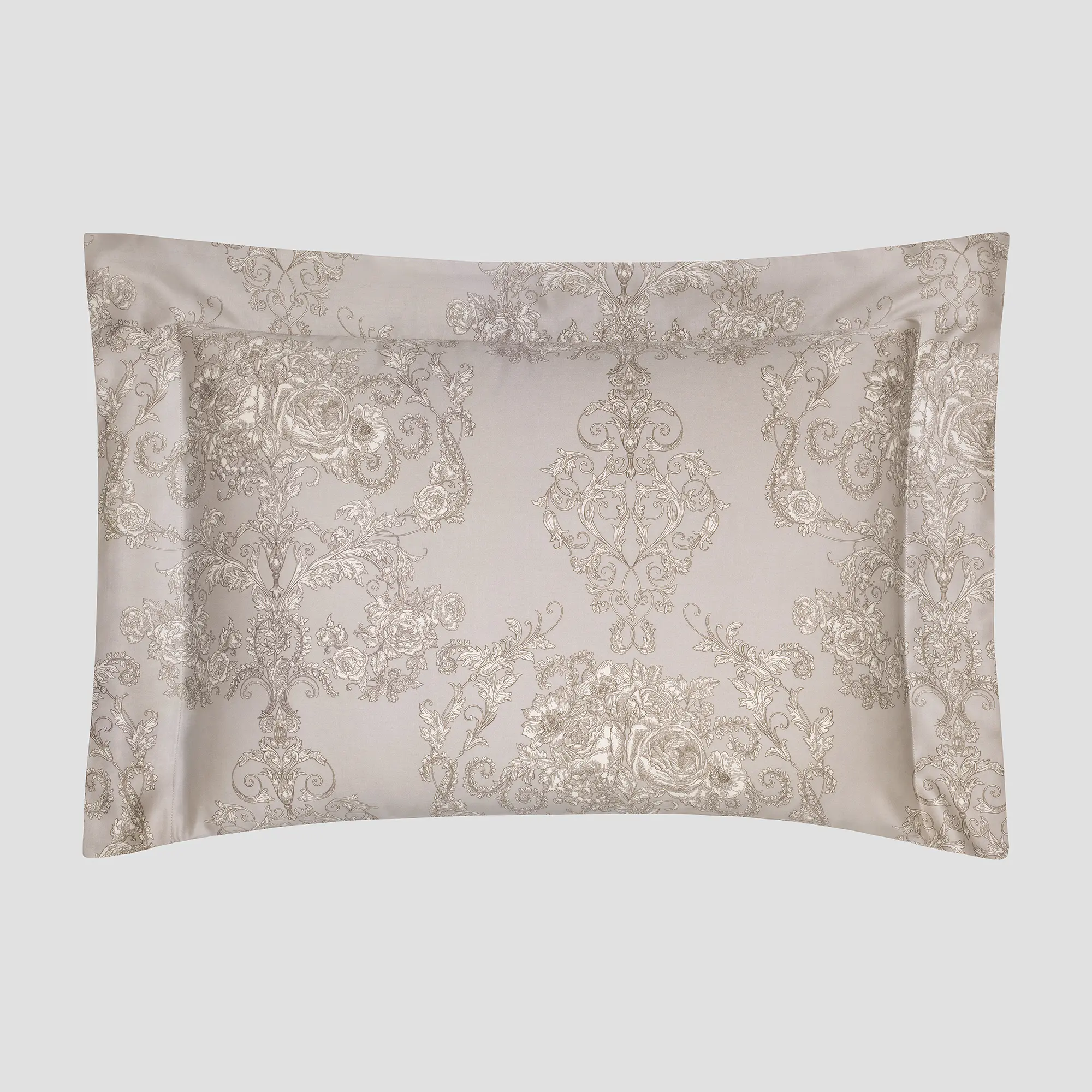 Pillowcase - Chantale | Creamy Ecru/Brown/Pale Coral | Decor - Image 3