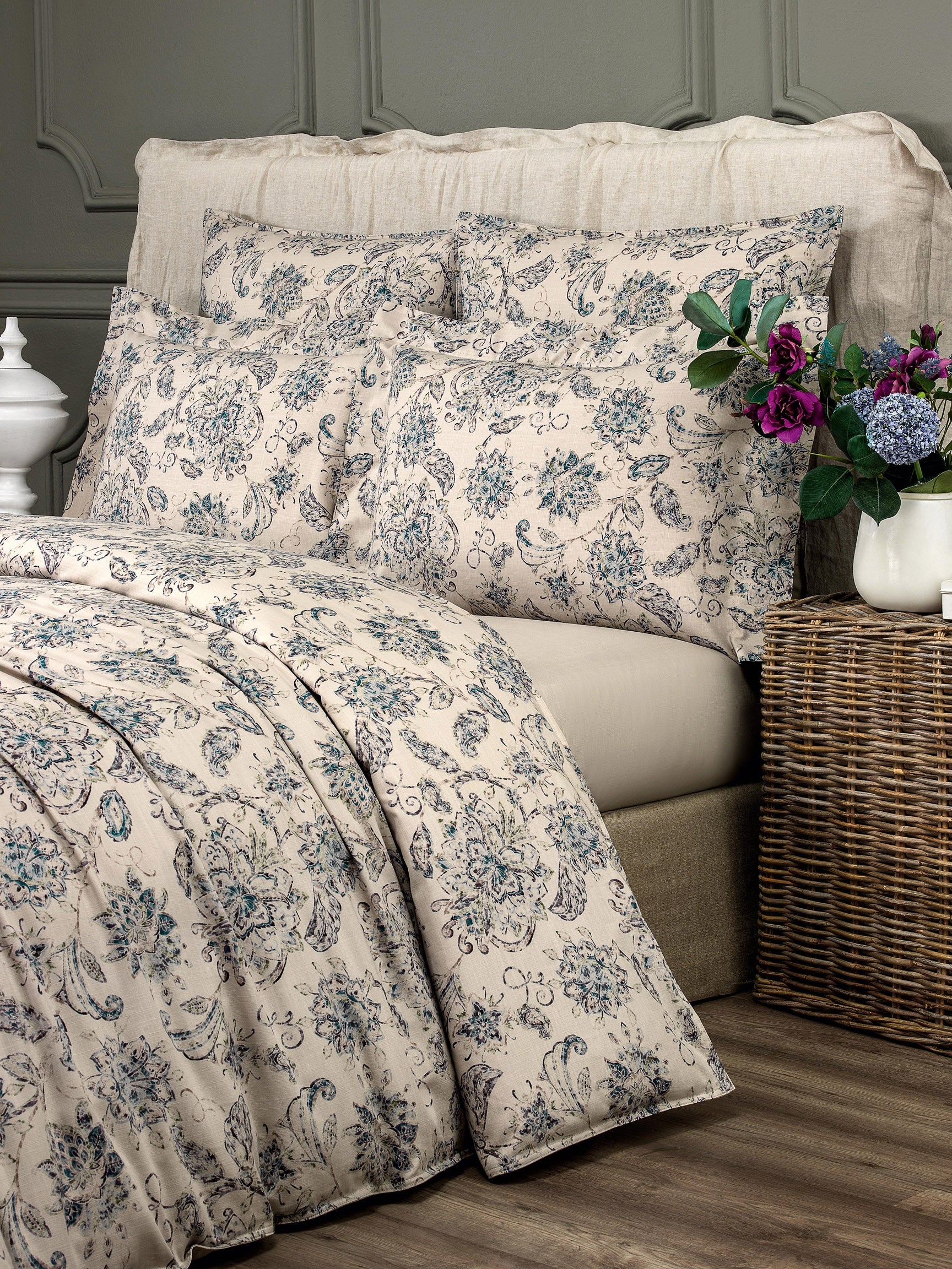Pillowcase - Madeleine | Natural Beige/Blue | Standard - Image 3