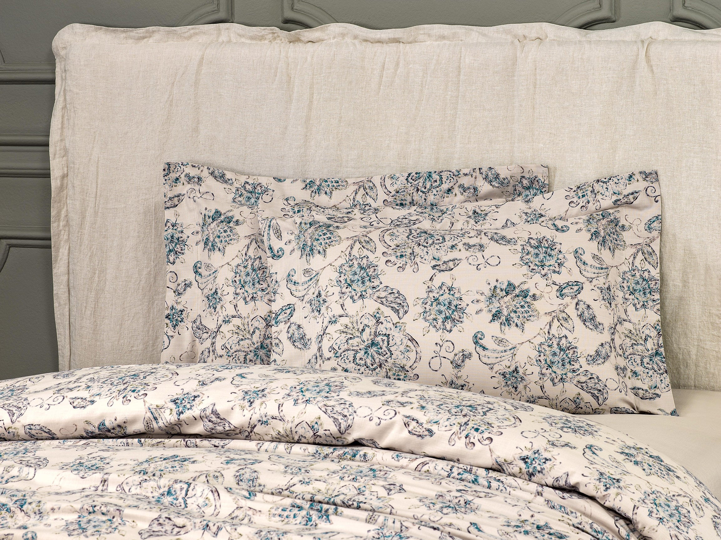 Pillowcase - Madeleine | Natural Beige/Blue | Standard - Image 5