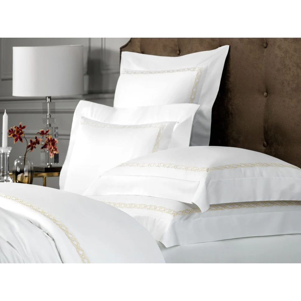 Pillowcase - Mia | White/Gold | Standard