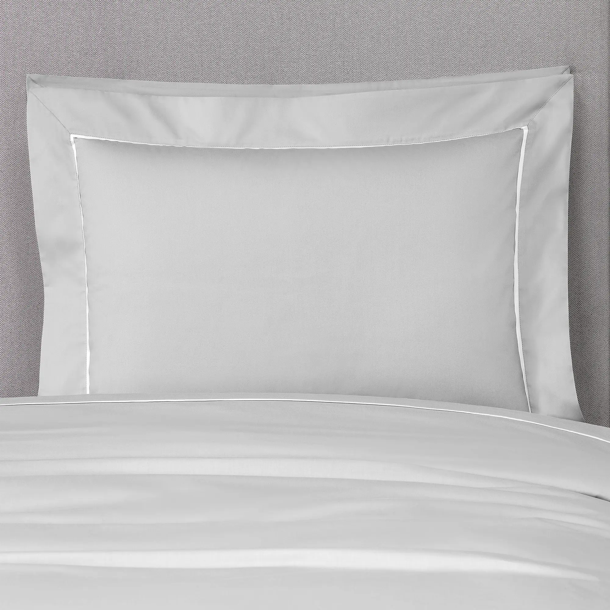 Pillowcase - Plaza | Grey/White | Euro