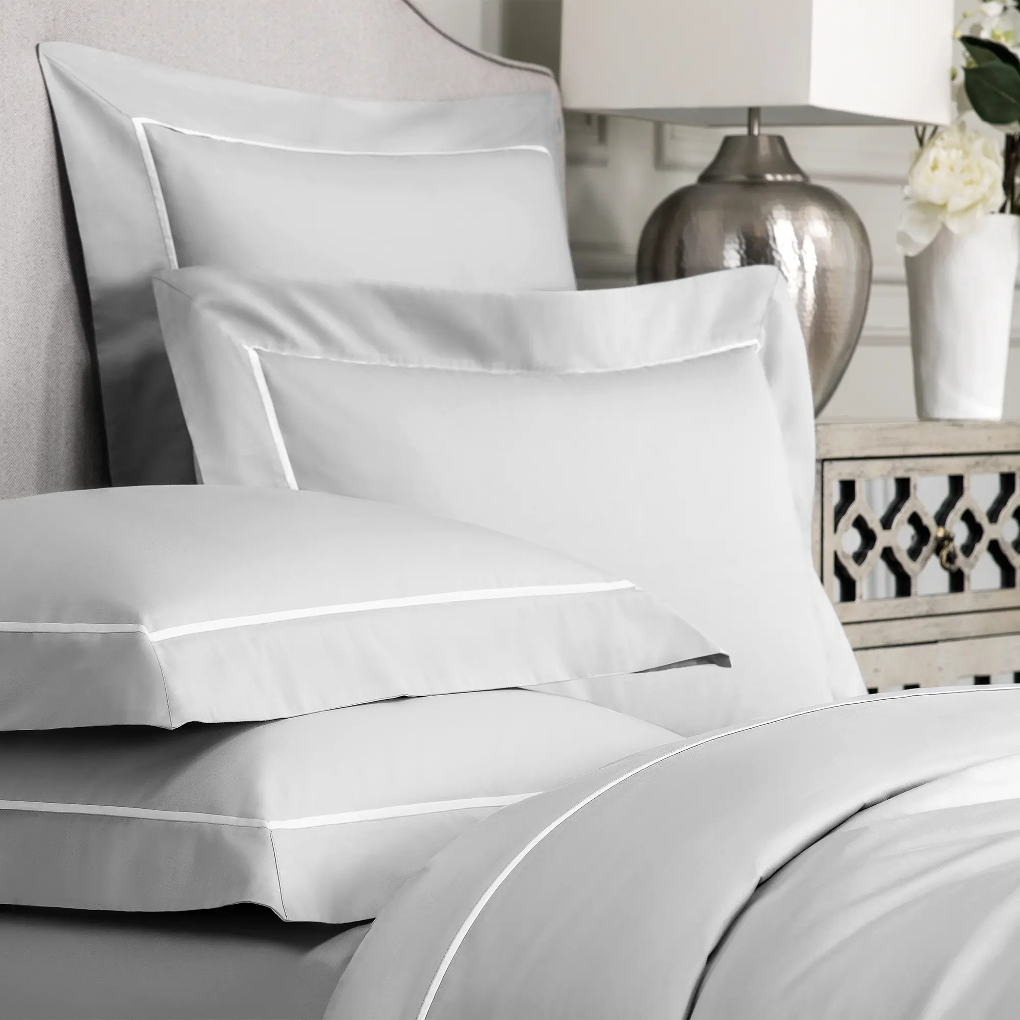Pillowcase - Plaza | Grey/White | Standard - Image 2