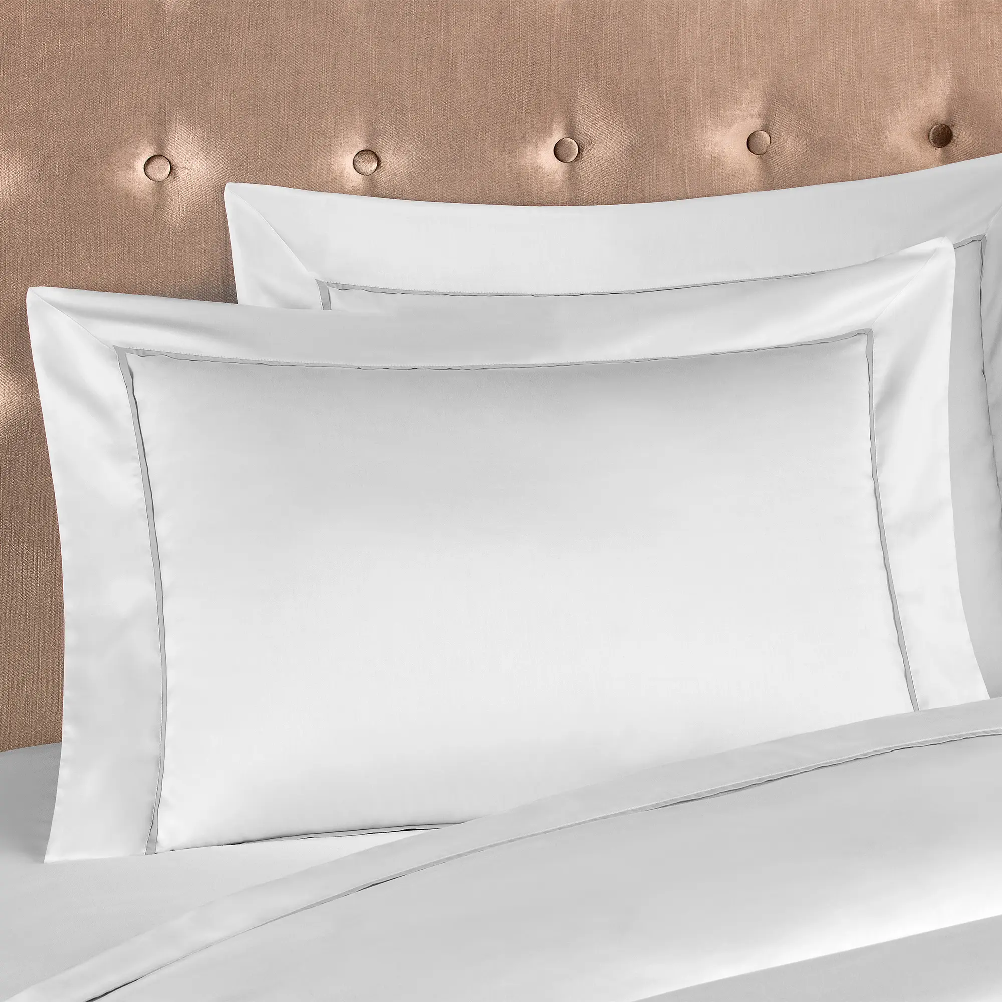 Pillowcase - Plaza | White/Grey | Euro