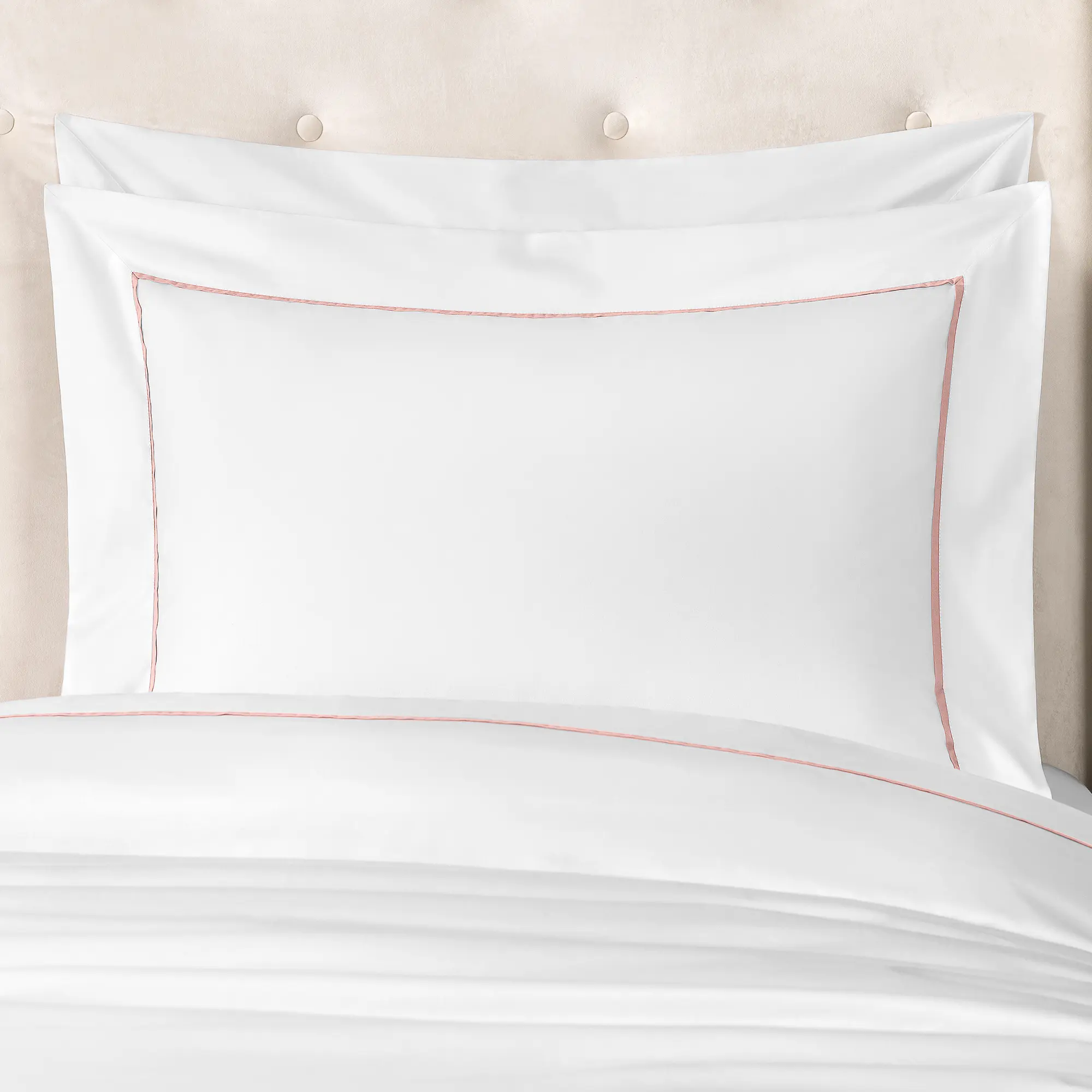 Pillowcase - Plaza | White/Pink | King