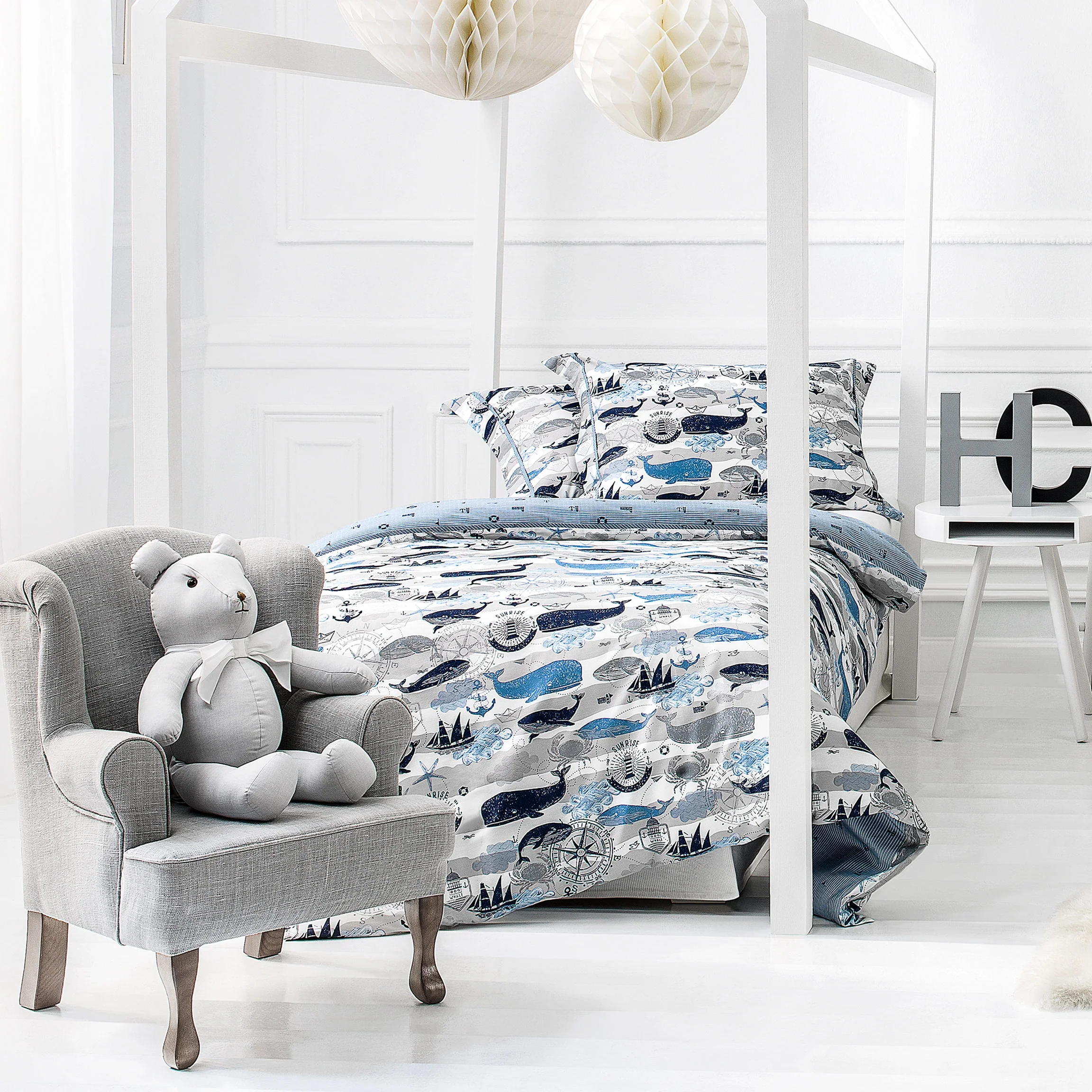 Pillowcase - Sea Adventures | Snow/White/Blue | Standard - Image 3