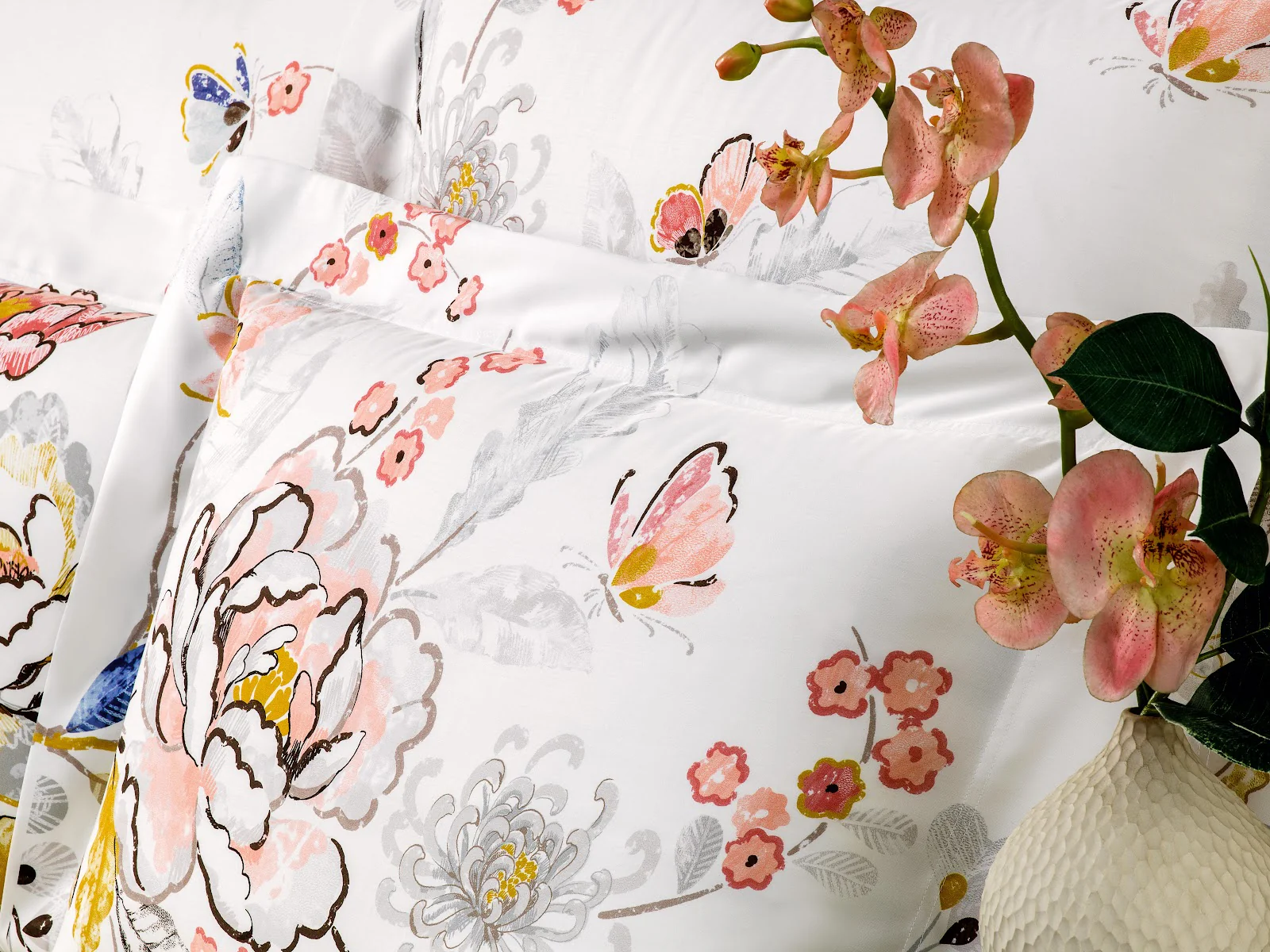 Pillowcase - Selena | White/Pink | Euro - Image 2