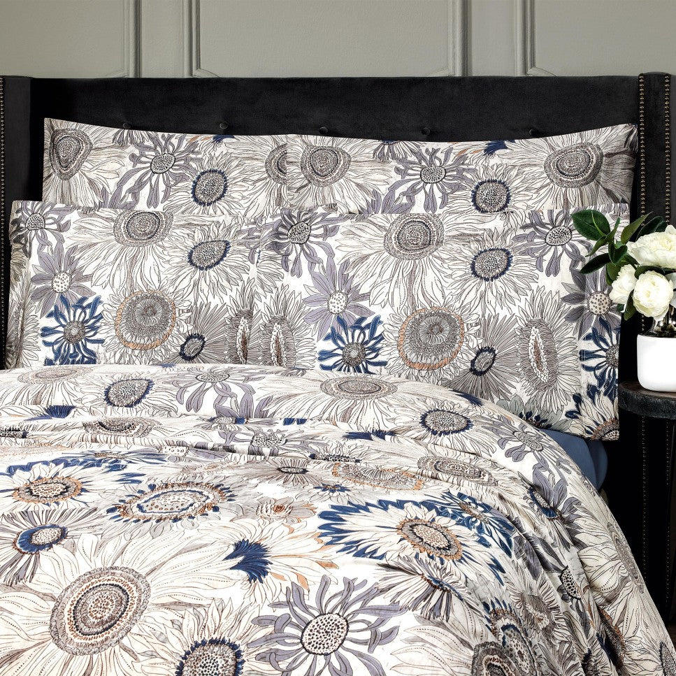 Pillowcase - Stephani | White/Blue/Gray | Euro - Image 2