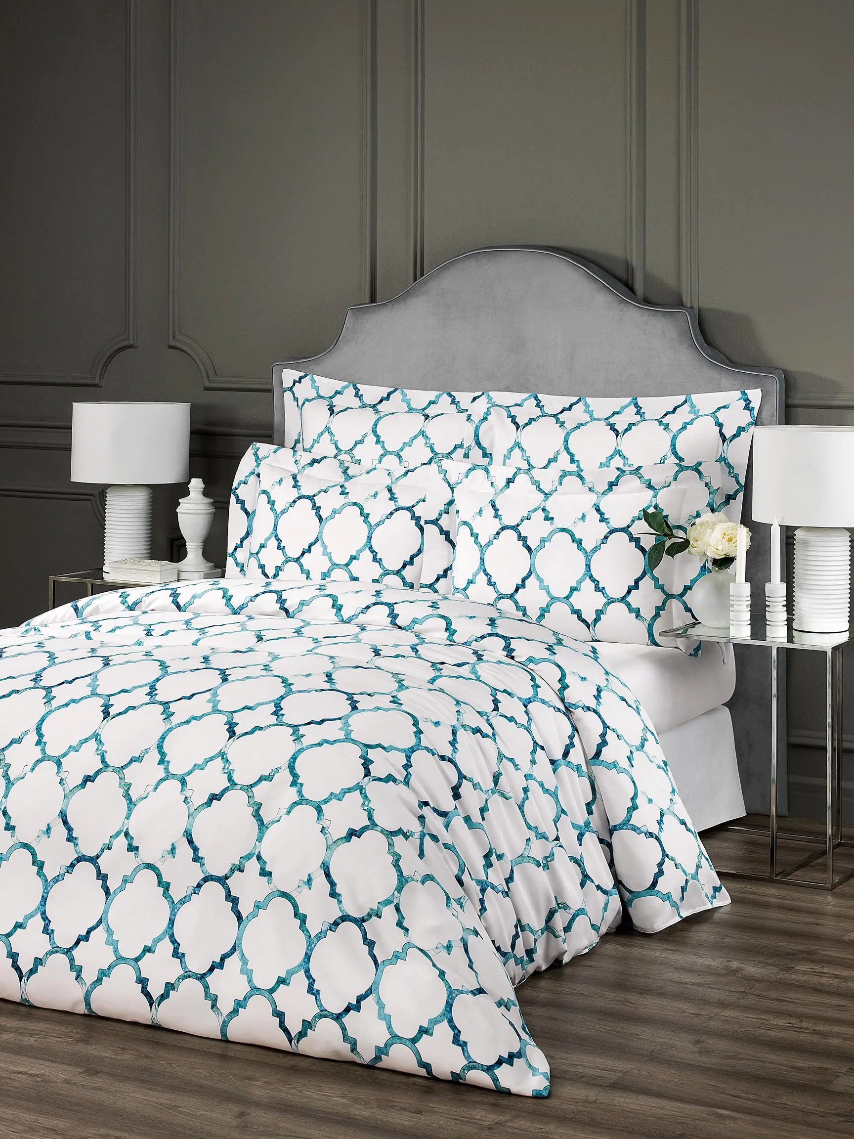 Pillowcase - Taylor | White/Turquoise | Standard - Image 5