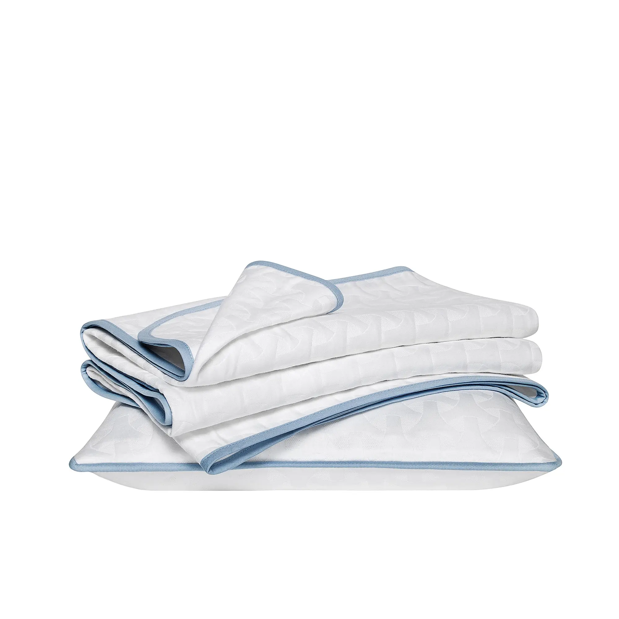 Teen'S Bedspread Set - Andre | White/Blue | 79" x 83"/12" x 18" - Image 5