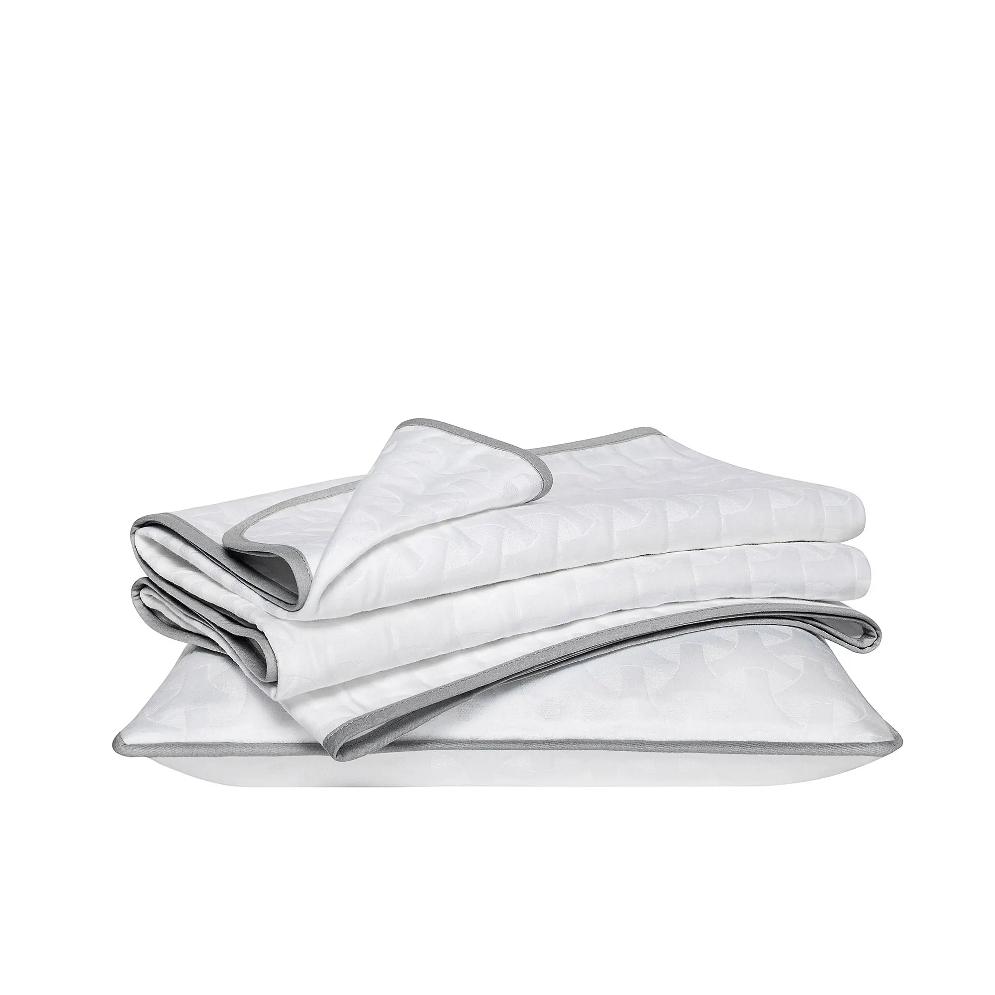 Teen'S Bedspread Set - Andre | White/Grey | 79" x 83"/12" x 18" - Image 5