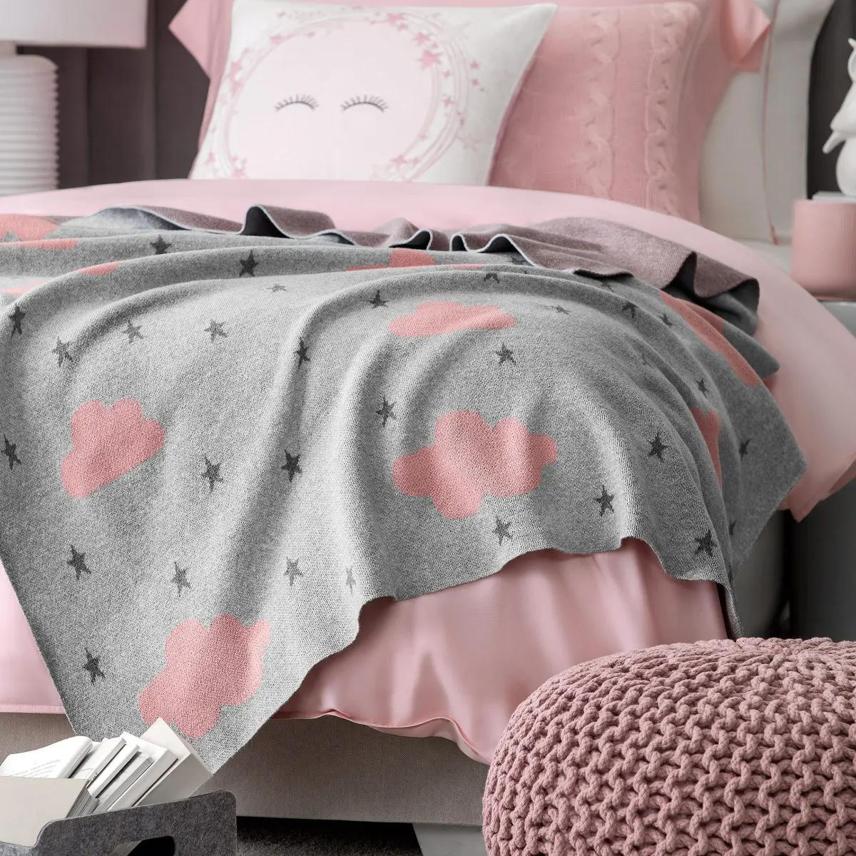 Throw - Olaya | Pink/Grey | 40" x 60"