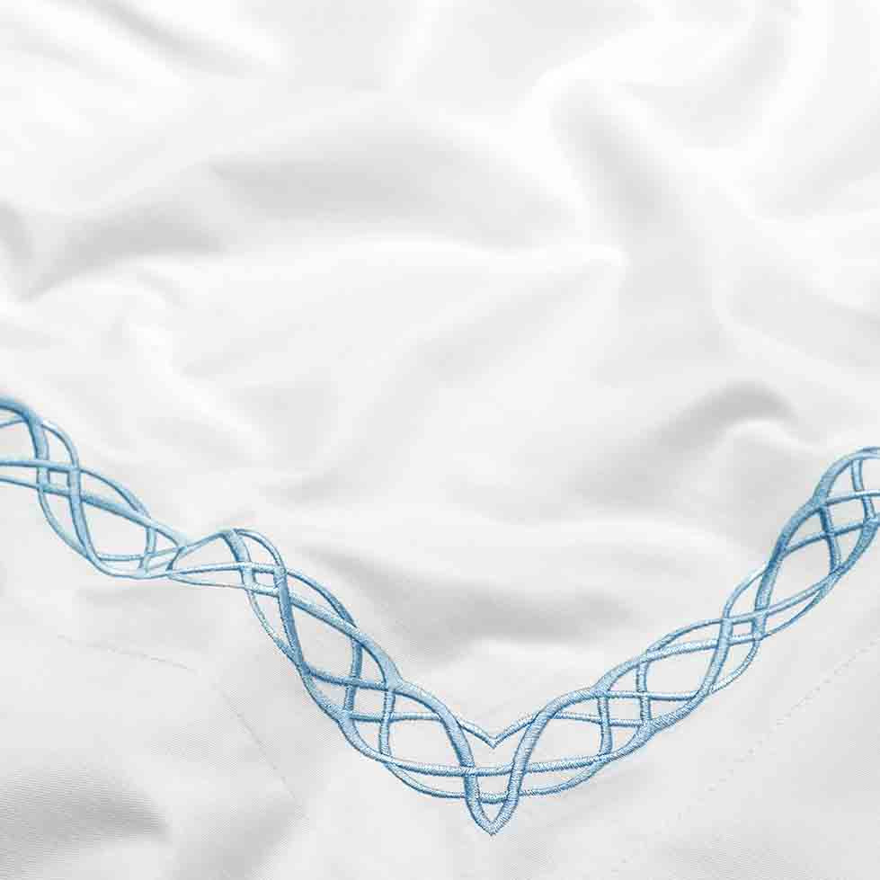 Top Sheet - Mia | White/Blue | Queen - Image 2