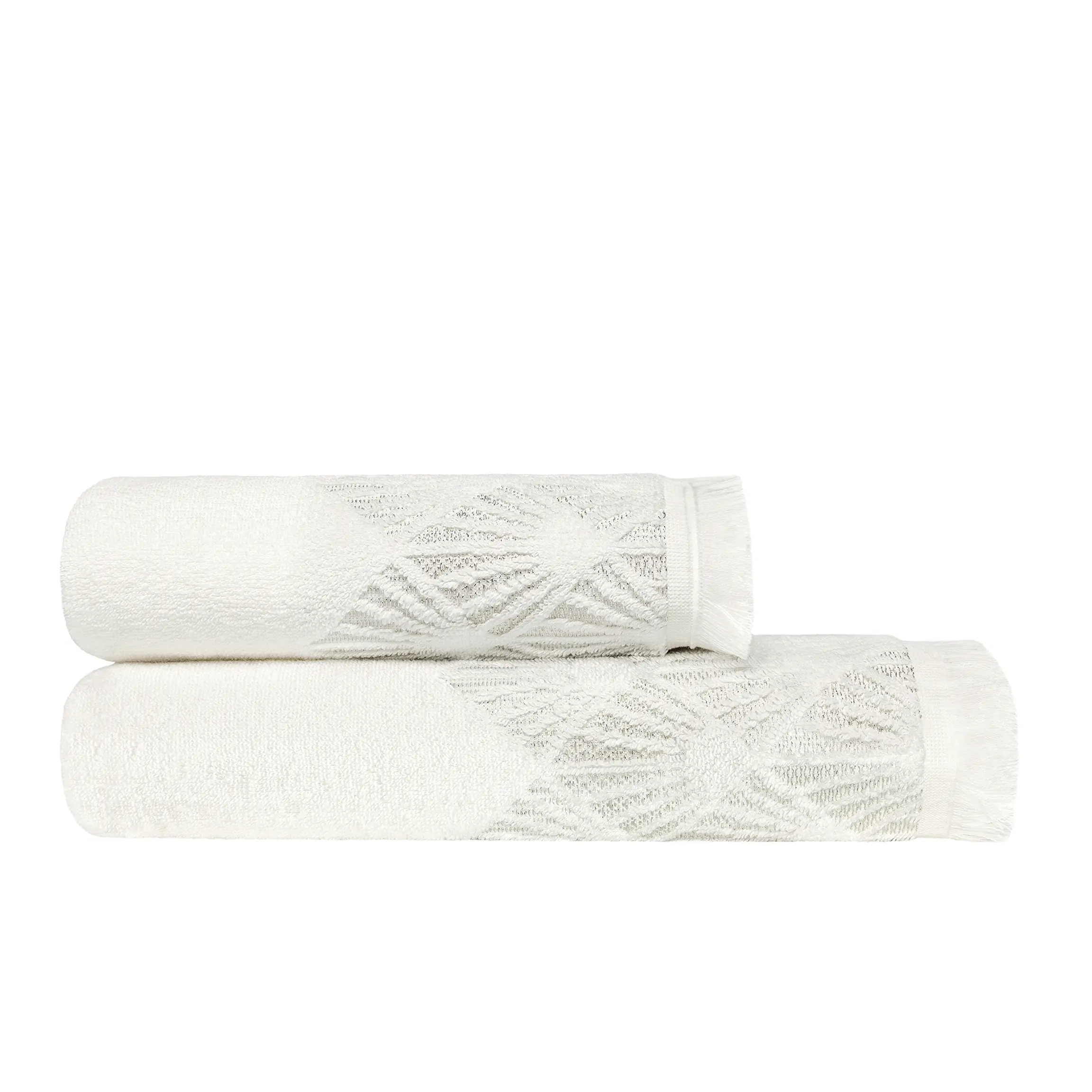 Towel - Amaris | White/Silver | 20" x 39" - Image 4