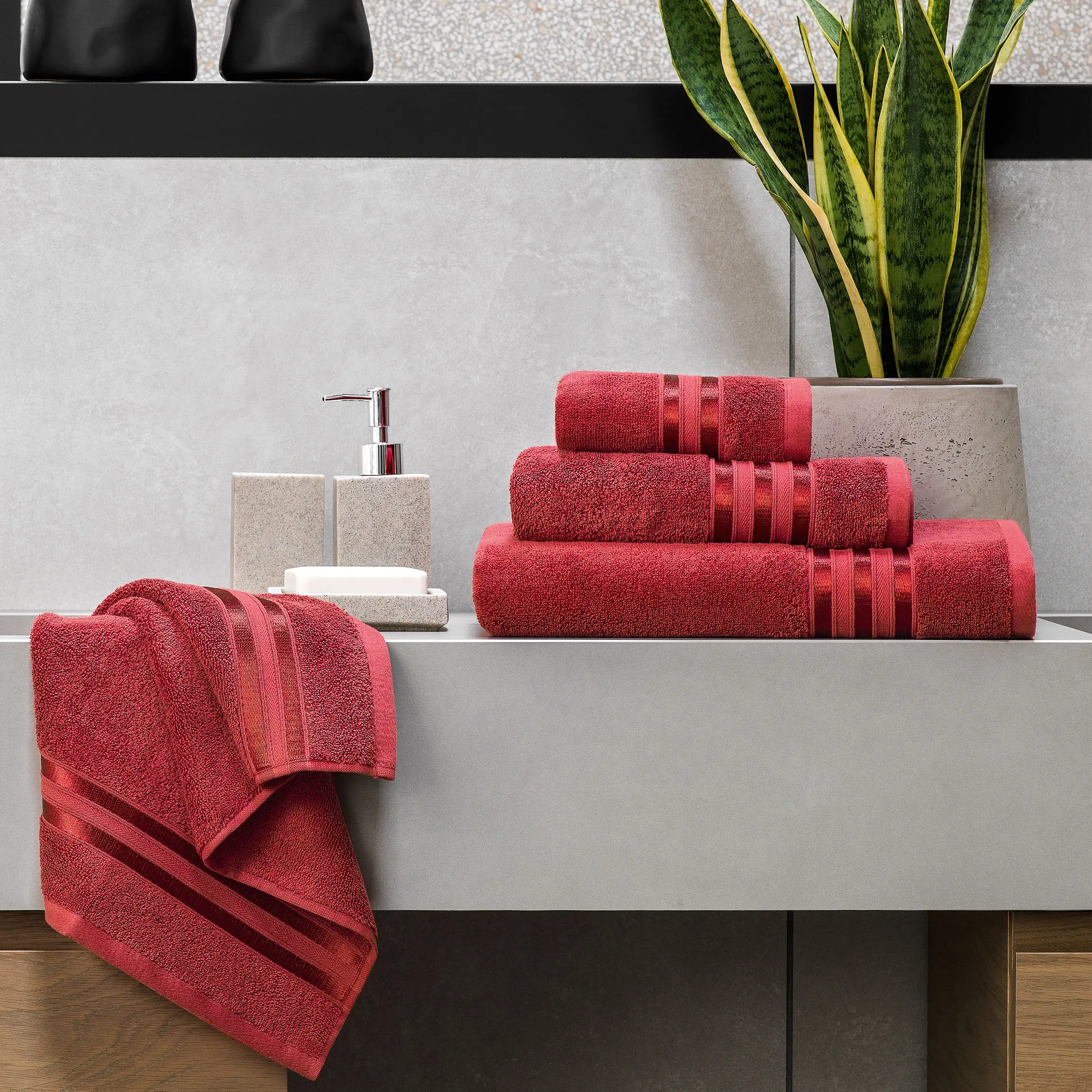 Towel - Arcadia | Burgundy | 16" x 24"